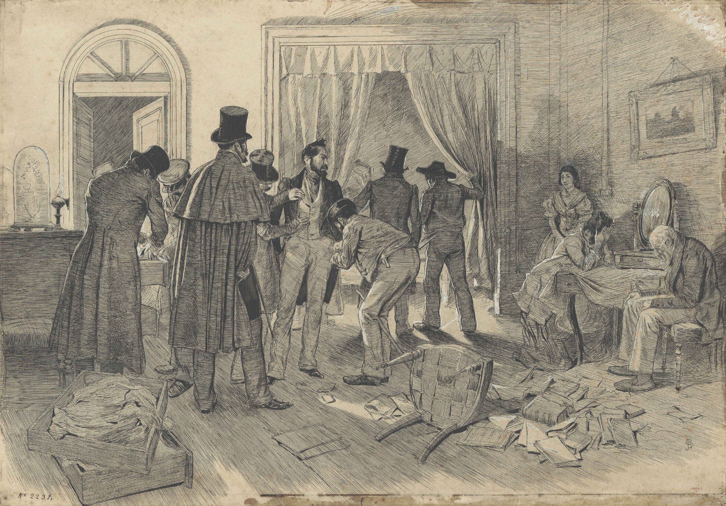 image for: Josep Lluís Pellicer - Un escorcoll policíac - 1886