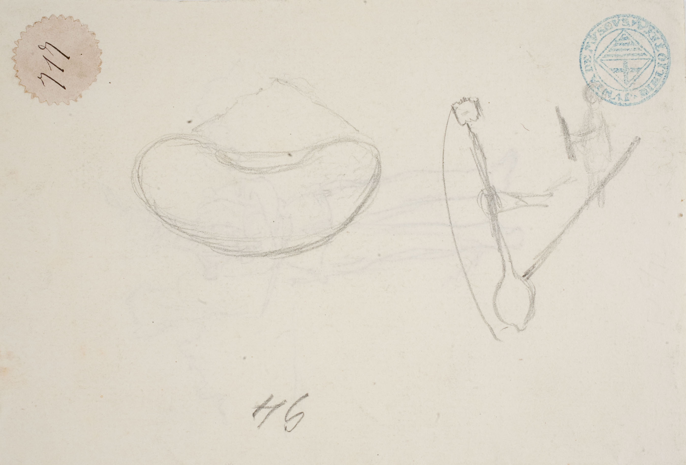 image for: Josep Lluís Pellicer - Soldat d'artilleria (anvers) / Croquis (revers) - Cap a 1872-1876 [1]