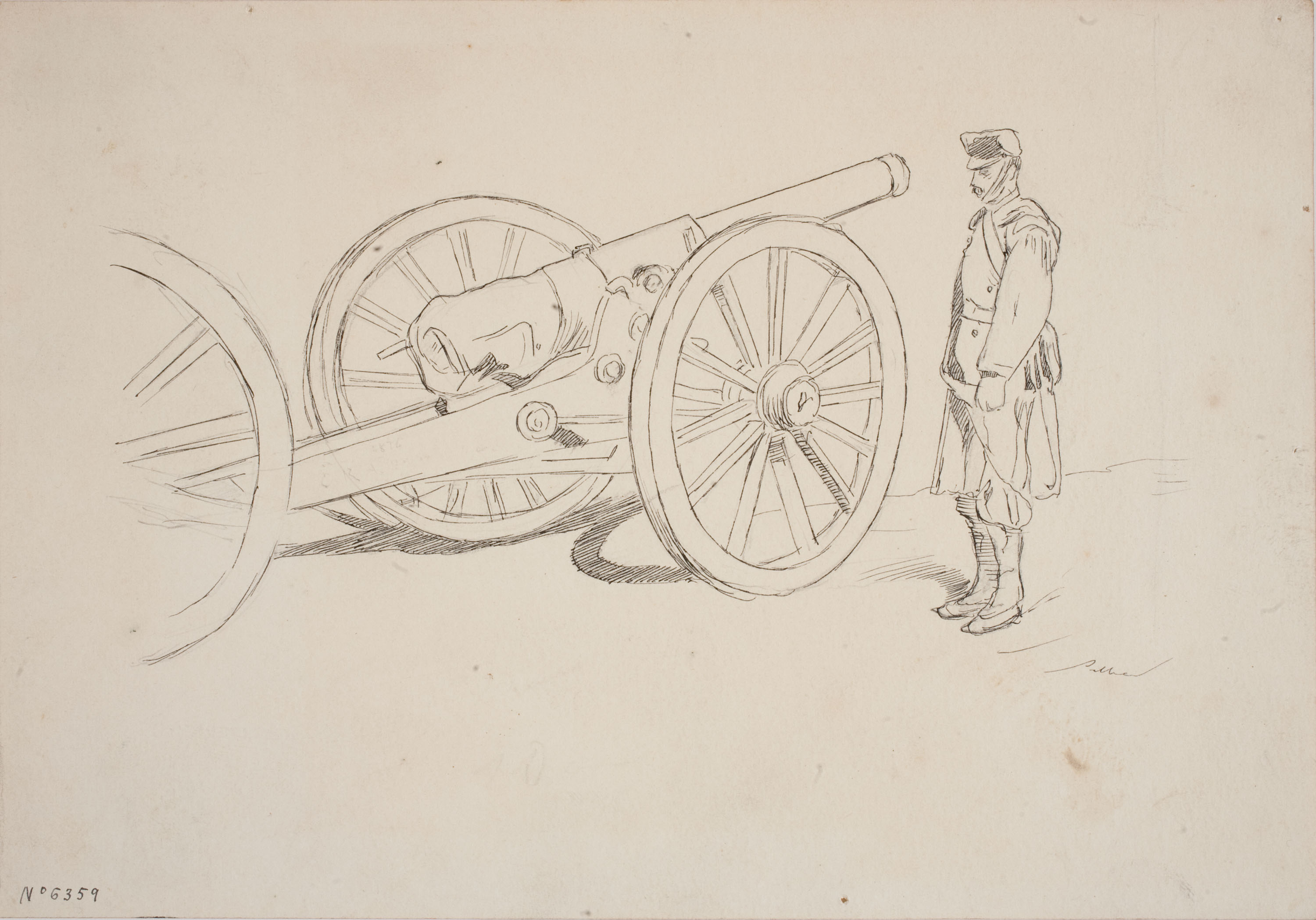 image for: Josep Lluís Pellicer - Soldat i canó - Cap a 1872-1876