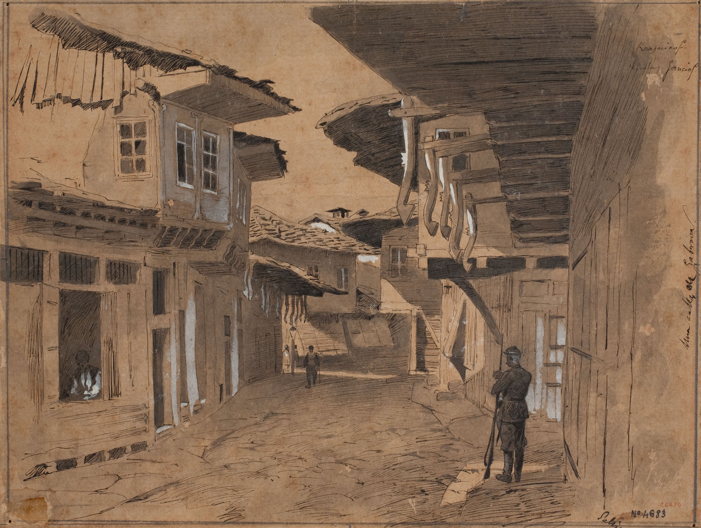 image for: Josep Lluís Pellicer - Una calle de Gabrova - 1877