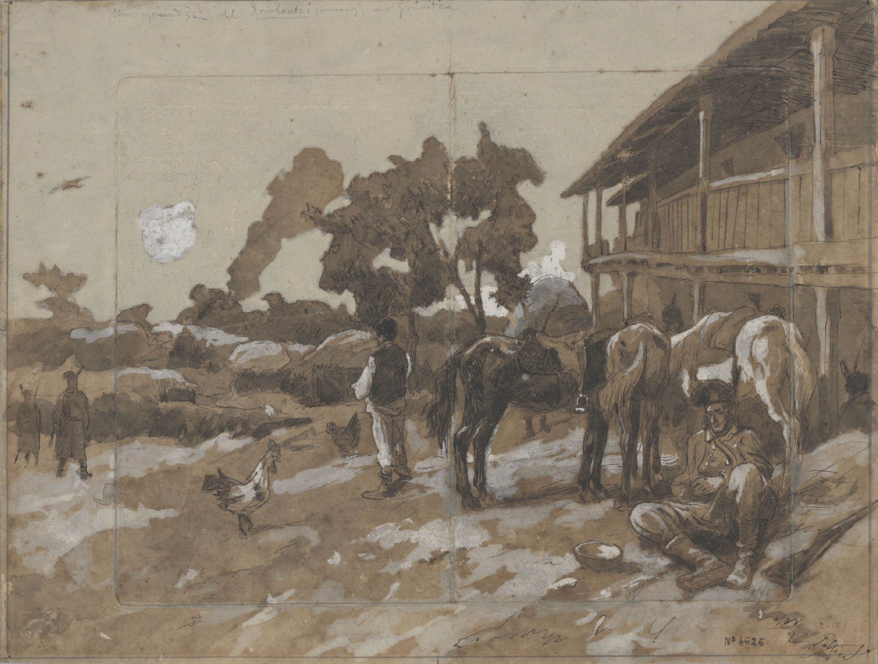 image for: Josep Lluís Pellicer - Una guardia de Dorobautzi en Grivitza - 1877