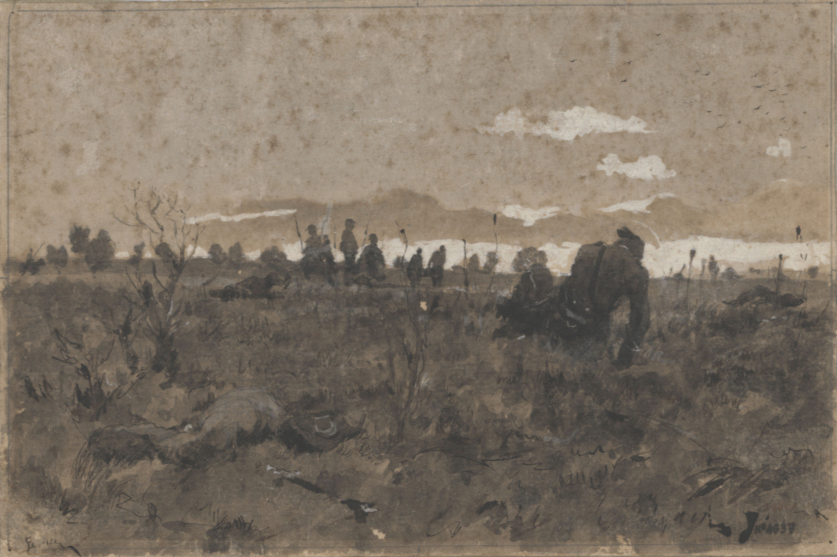 image for: Josep Lluís Pellicer - Recollida de ferits - 1877