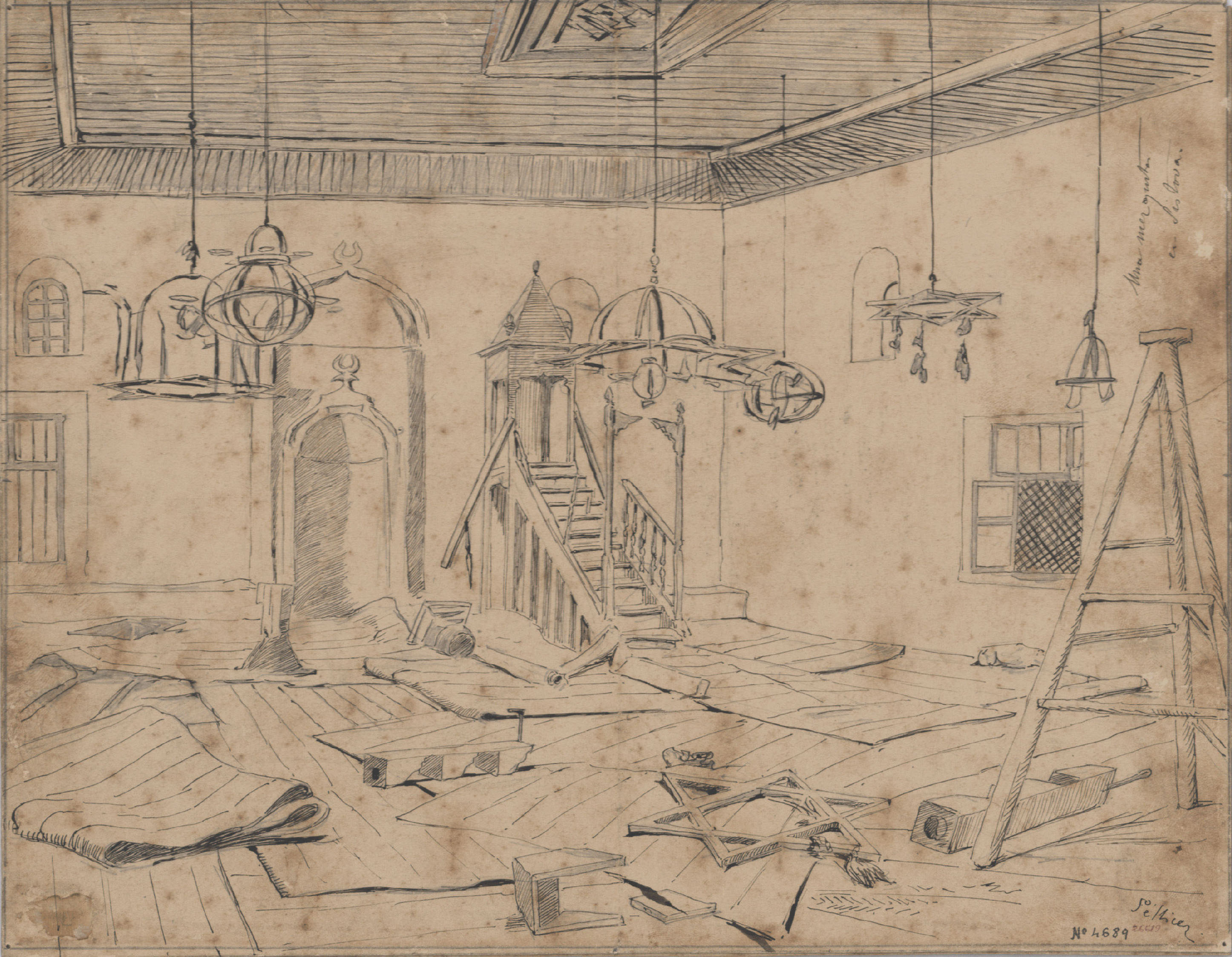 Josep Lluís Pellicer - Una mezquita en Sistova - 1877 image for: Josep Lluís Pellicer - Una mezquita en Sistova - 1877