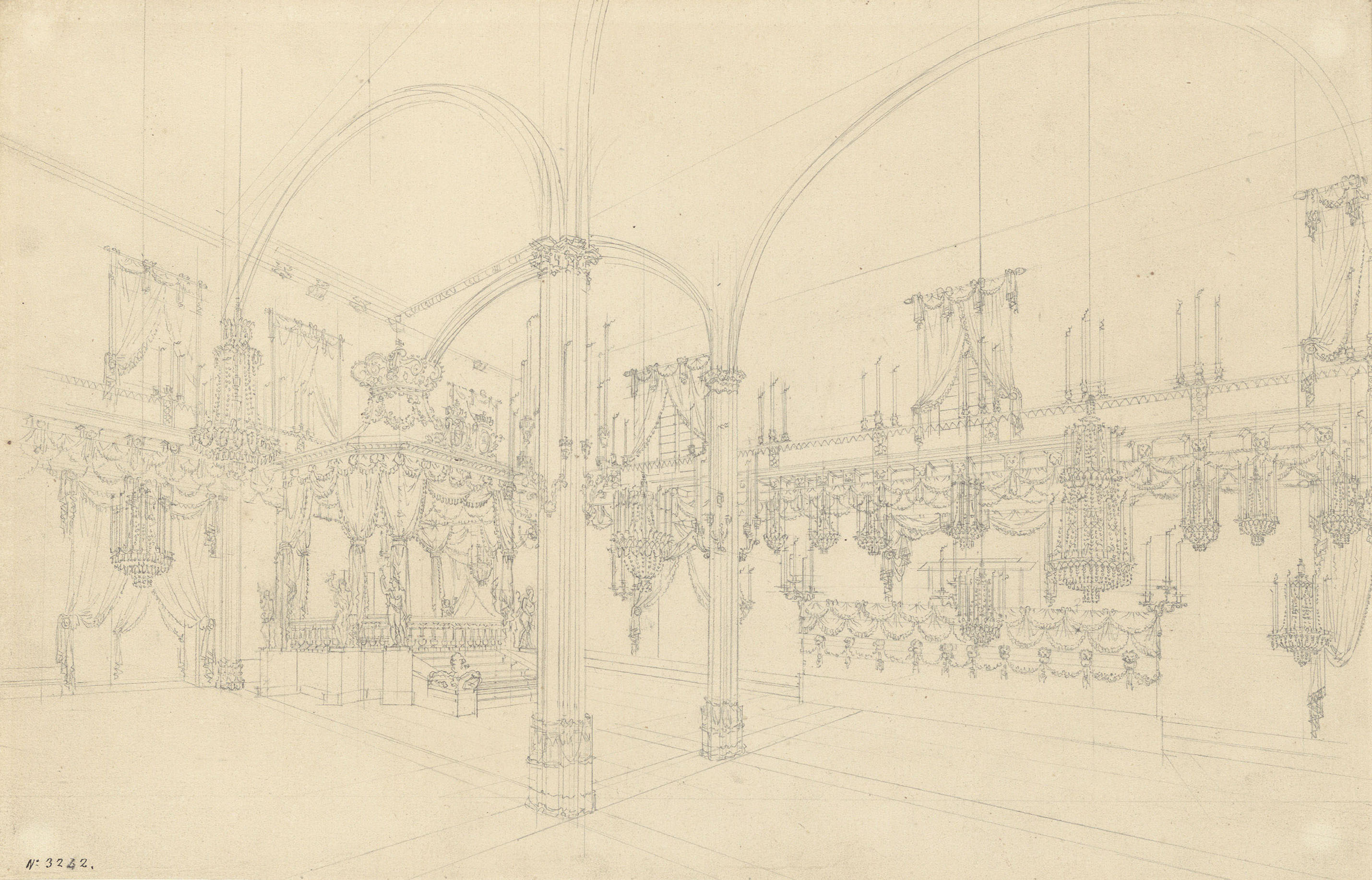image for: Pau Rigalt - Saló de la Llotja de Barcelona (escenografia) - Cap a 1828