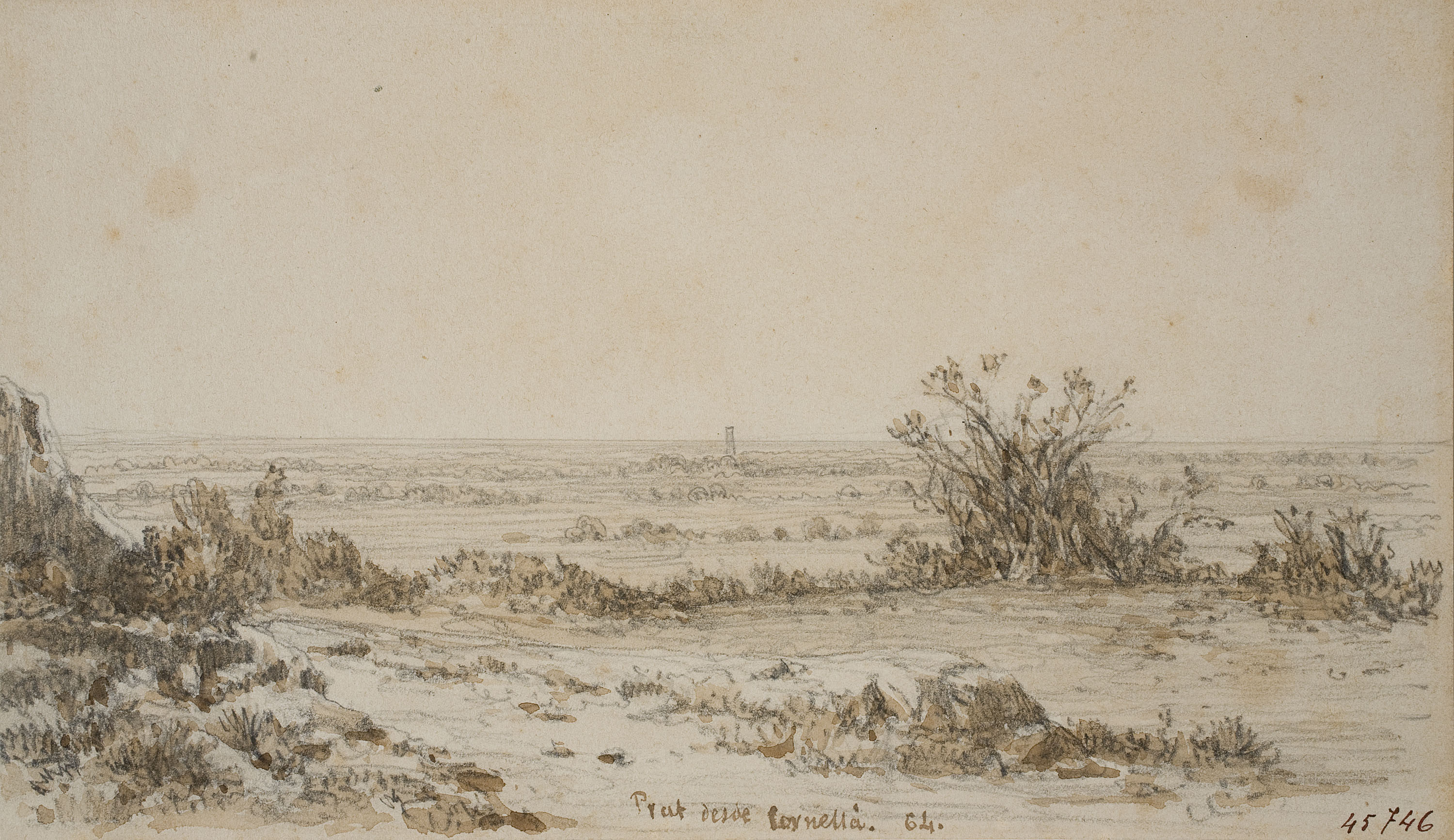 image for: Lluís Rigalt - Prat desde Cornellá - 1864