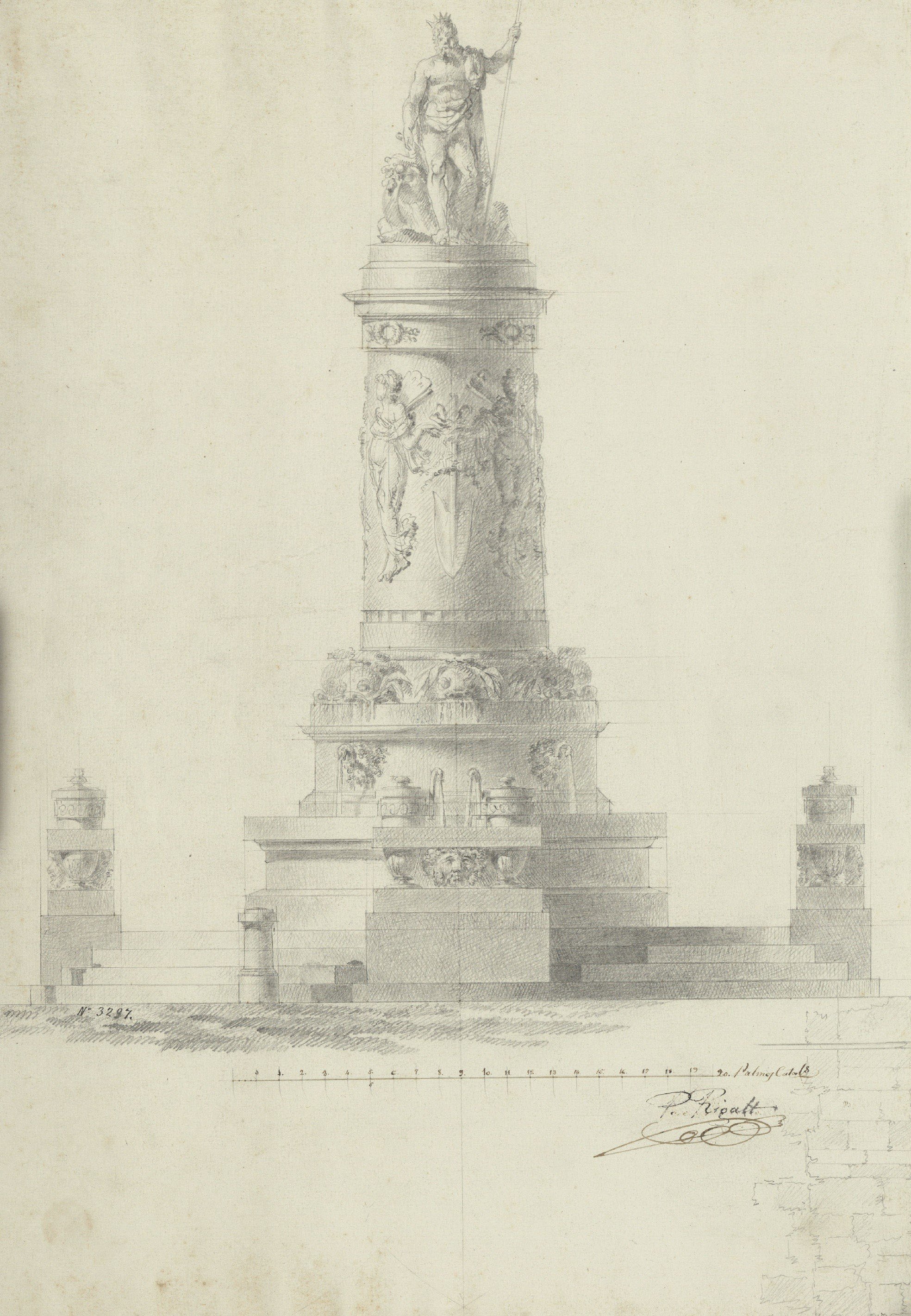 image for: Pau Rigalt - Projecte de font monumental - Cap a 1830-1840