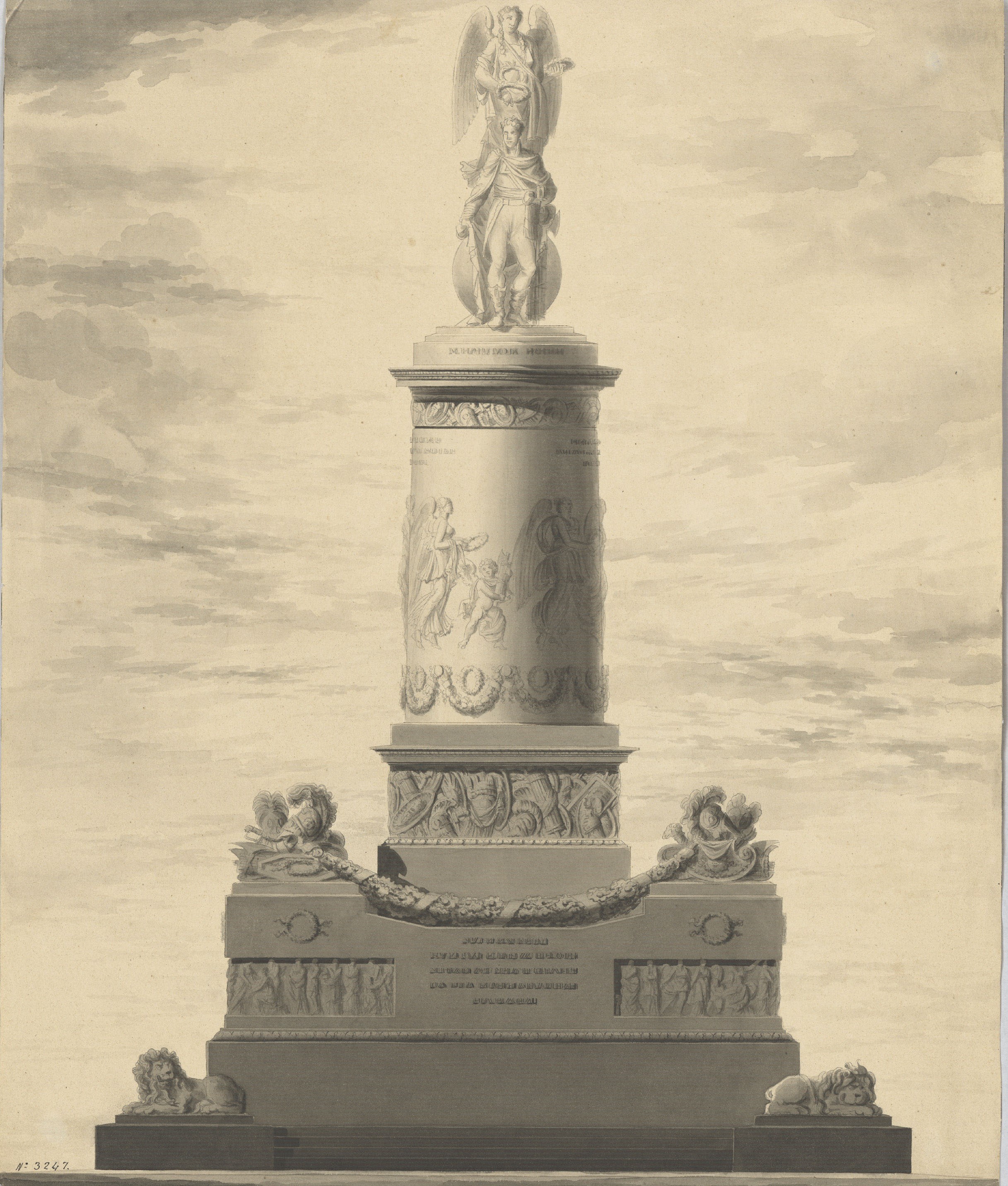 image for: Pau Rigalt - Projecte de monument commemoratiu dedicat a Ferran VIIè - Cap a 1820