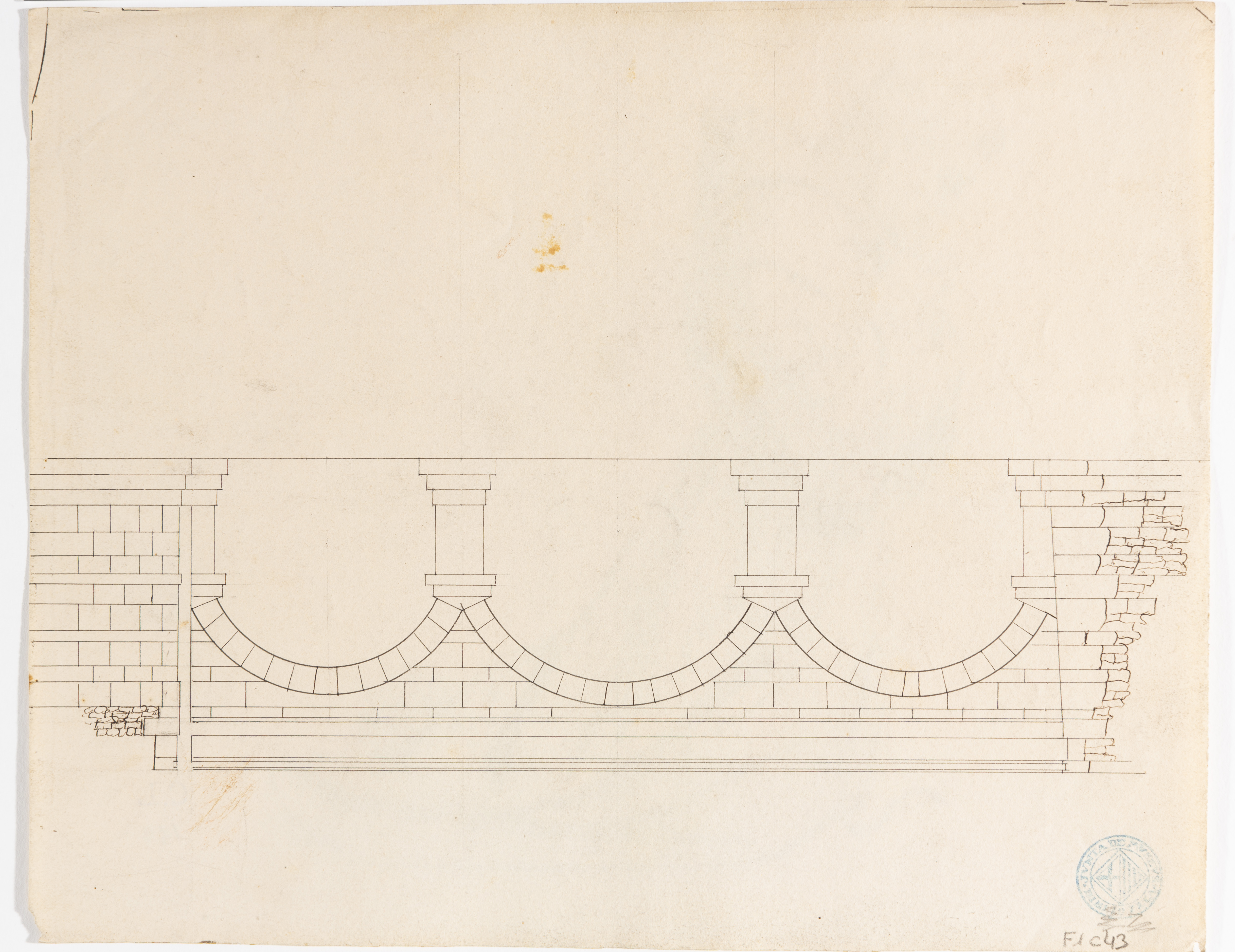 Claudi Lorenzale - Frare agenollat (anvers) / Estructura arquitectònica (revers) - Cap a 1850-1870 image for: Claudi Lorenzale - Frare agenollat (anvers) / Estructura arquitectònica (revers) - Cap a 1850-1870