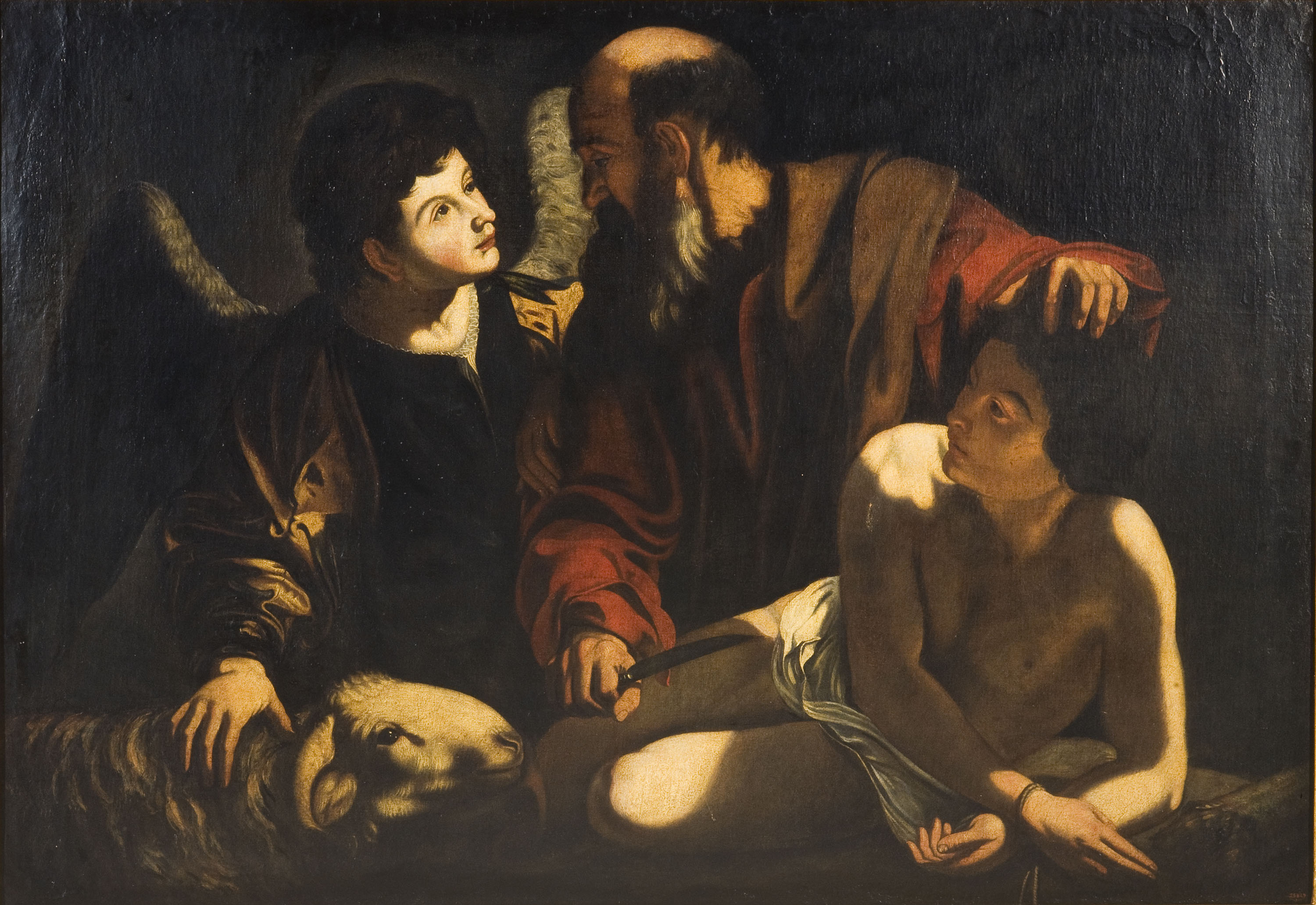image for: Anònim - Còpia del «Sacrifici d'Isaac» de Bartolomeo Cavarozzi - Segle XVII