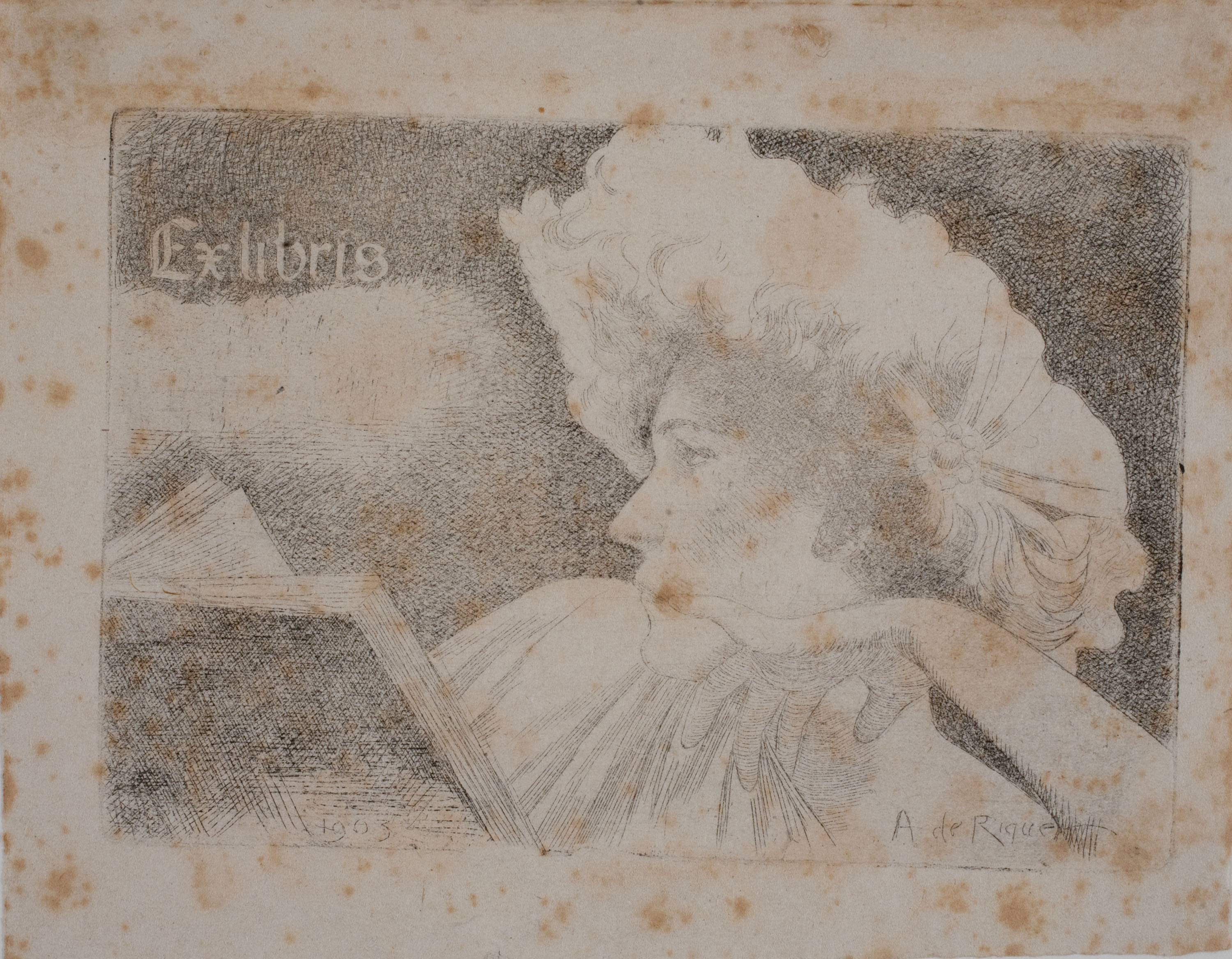 image for: Alexandre de Riquer - Ex libris [W. Porter Truesdell] - 1903