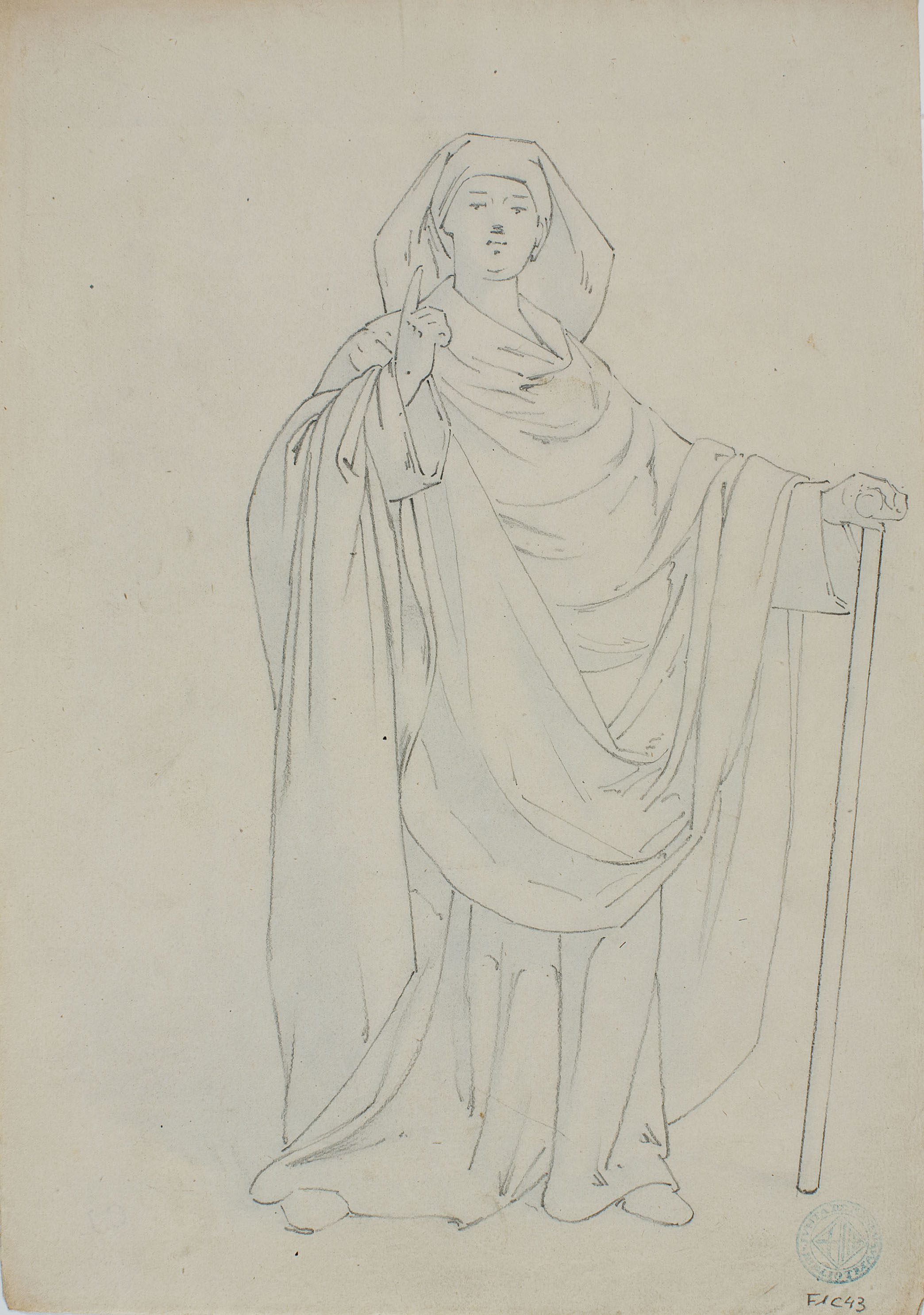 image for: Claudi Lorenzale - Estudi d'un ambaixador de la Diputació de Barcelona (anvers) / Estudi d'un ambaixador de la Diputació de Barcelona (revers) - Cap a 1870 [1]