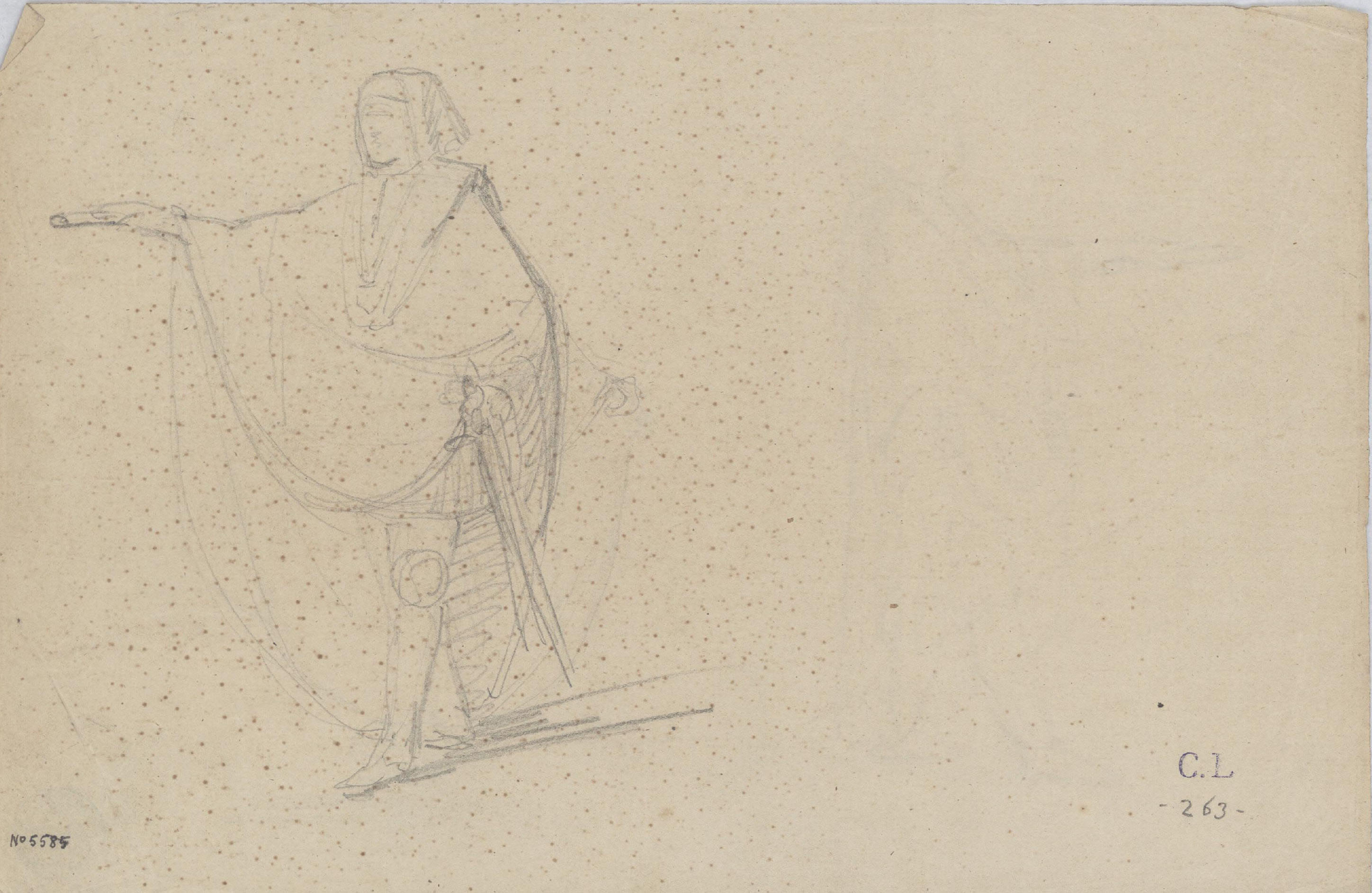image for: Claudi Lorenzale - Estudi d'un ambaixador de la Diputació de Barcelona (anvers) / Estudis d'un ambaixador de la Diputació de Barcelona (revers) - Cap a 1870