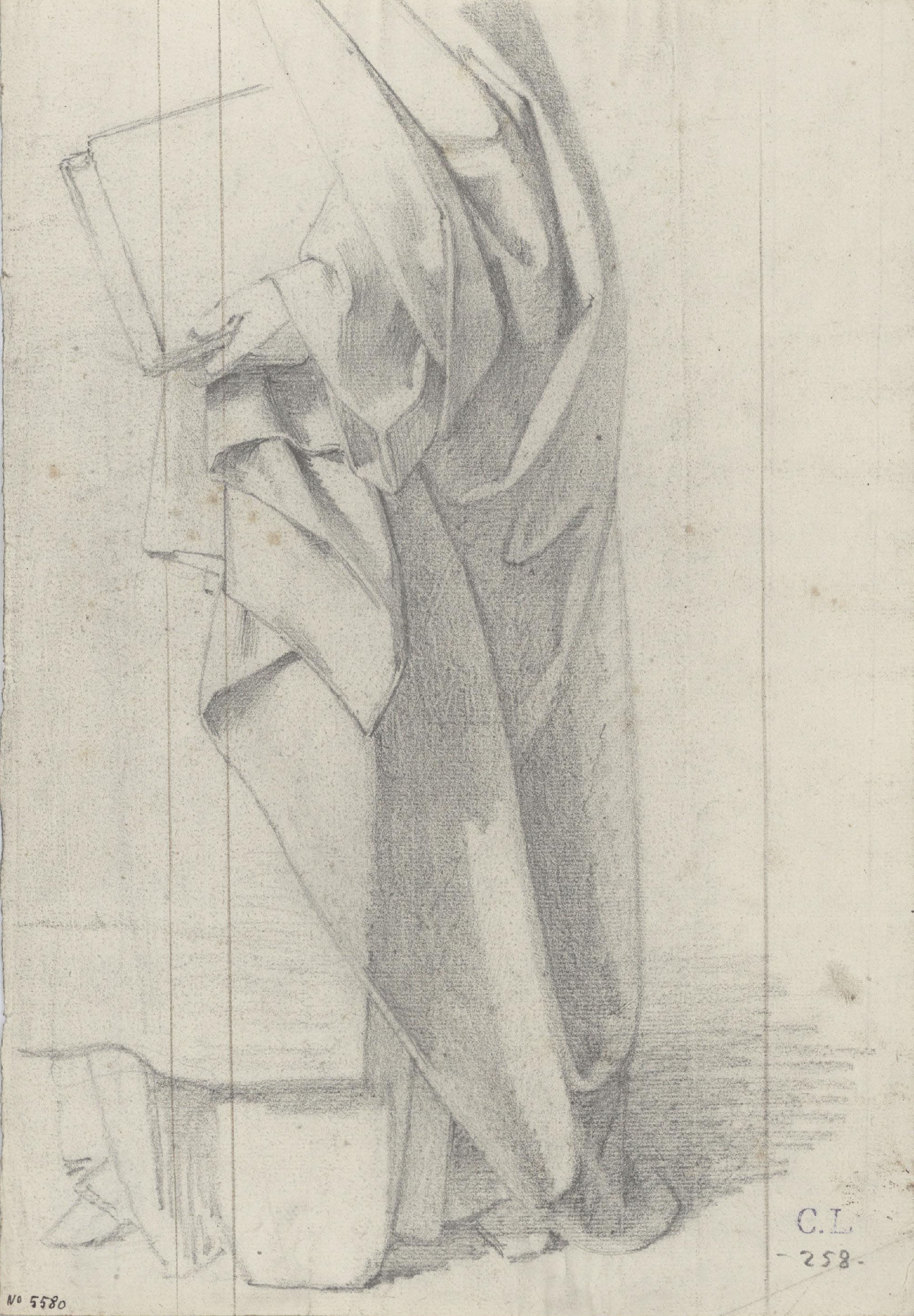 image for: Claudi Lorenzale - Fragment d'una figura - Cap a 1850-1870