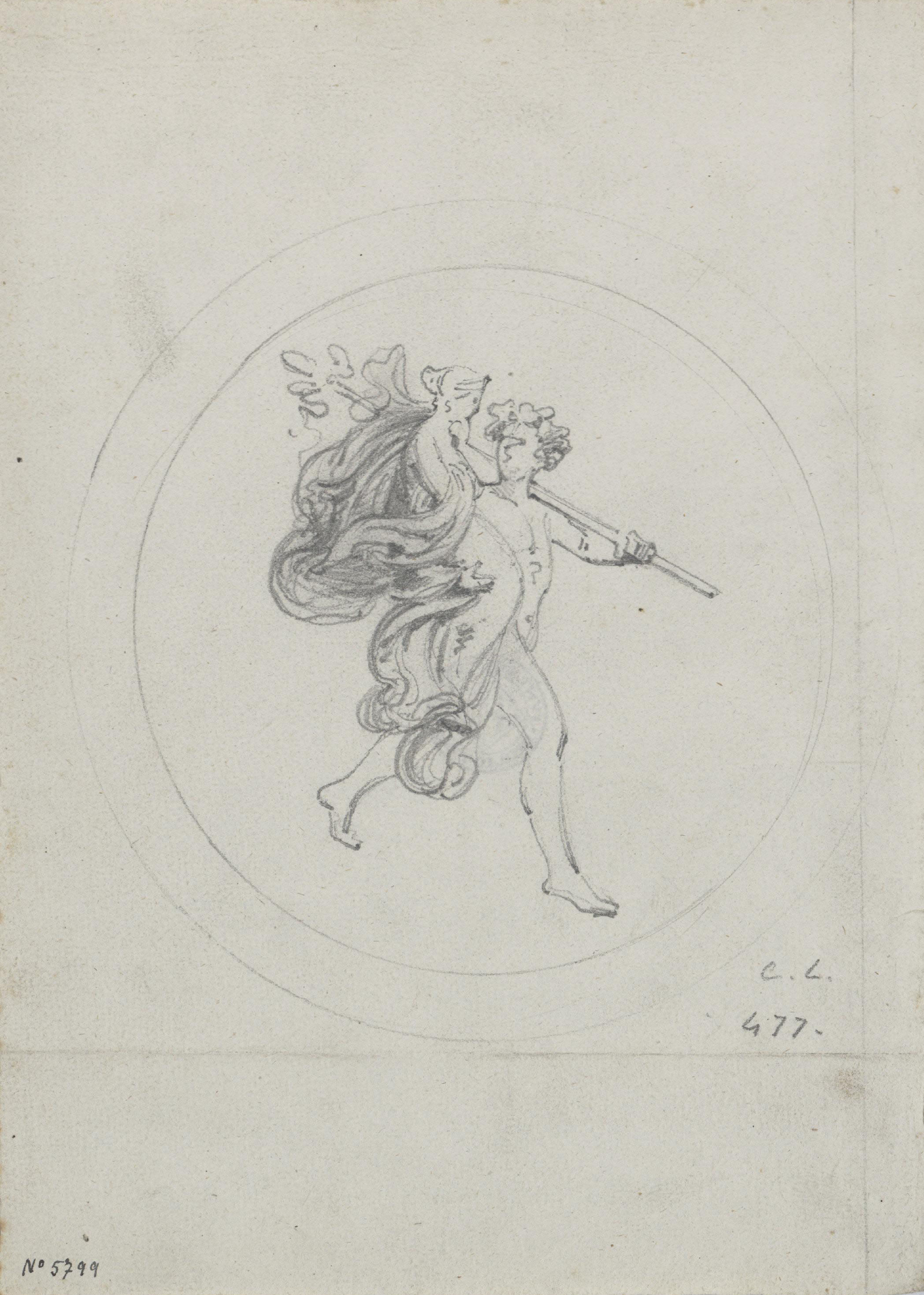 image for: Claudi Lorenzale - Plafó decoratiu d'assumpte mitològic - Cap a 1850-1870