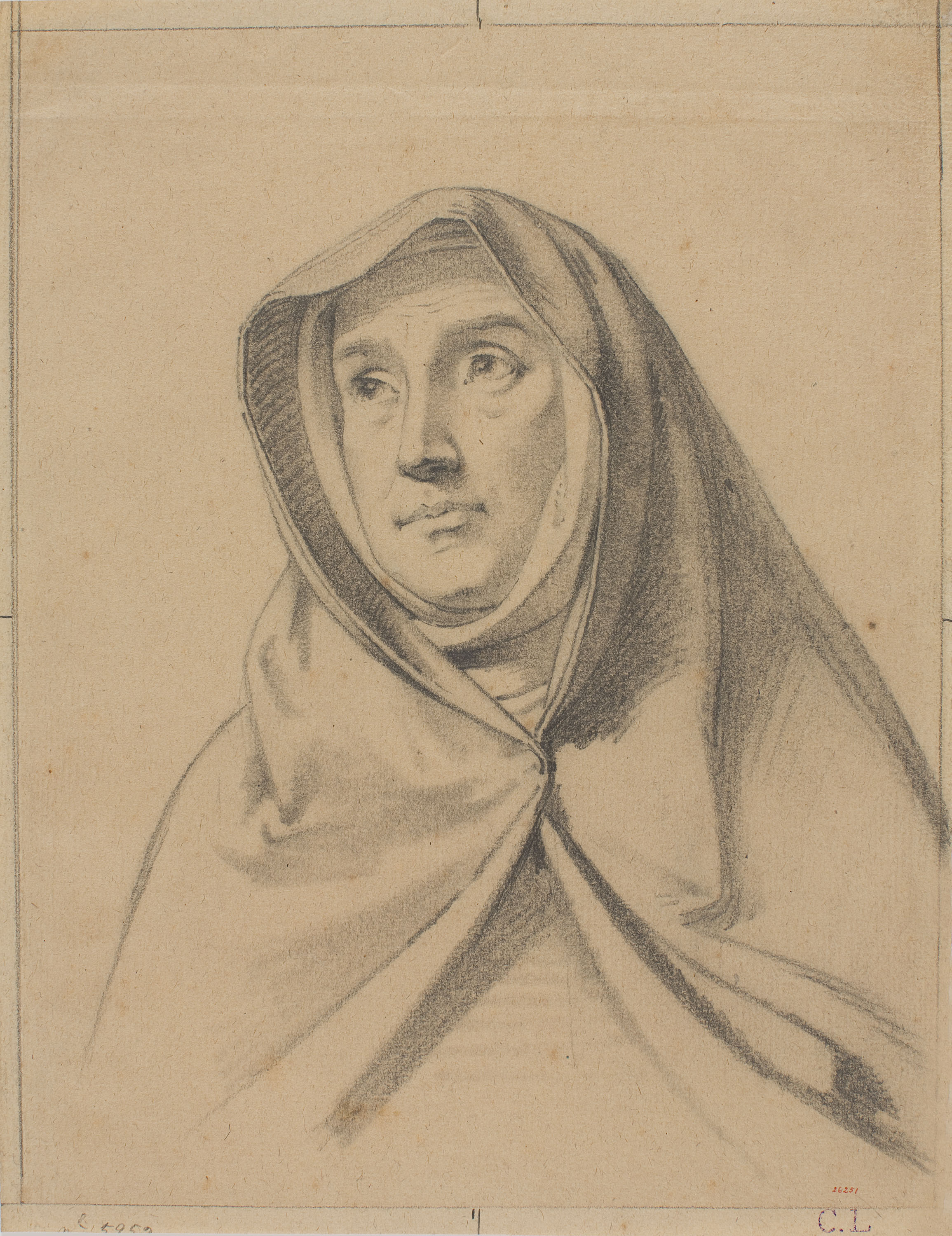 image for: Claudi Lorenzale - Bust de monja (anvers) / Bust de monja (revers) - Cap a 1850-1870