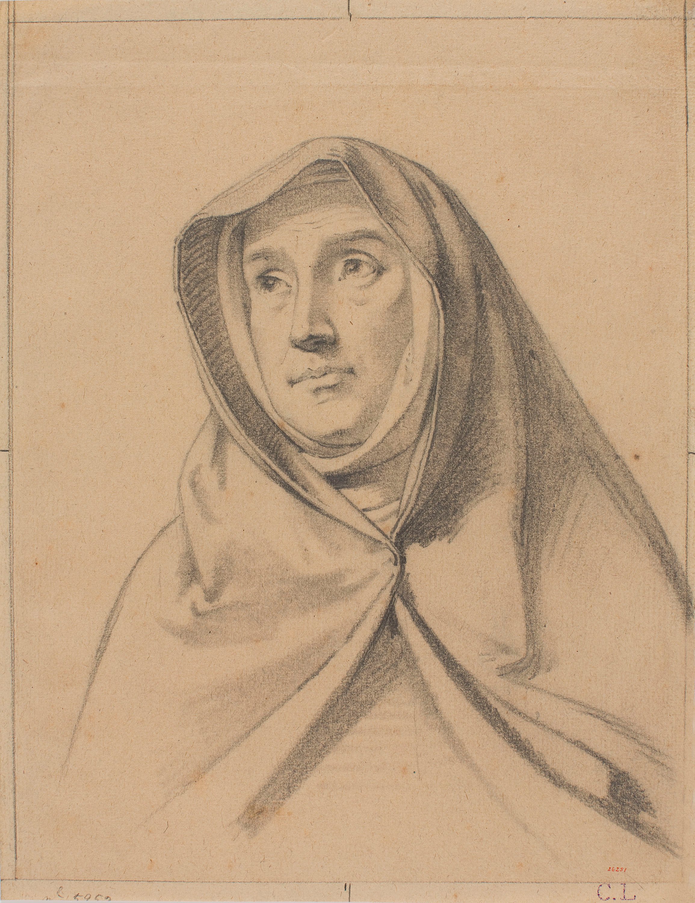 Claudi Lorenzale - Bust de monja (anvers) / Bust de monja (revers) - Cap a 1850-1870 image for: Claudi Lorenzale - Bust de monja (anvers) / Bust de monja (revers) - Cap a 1850-1870