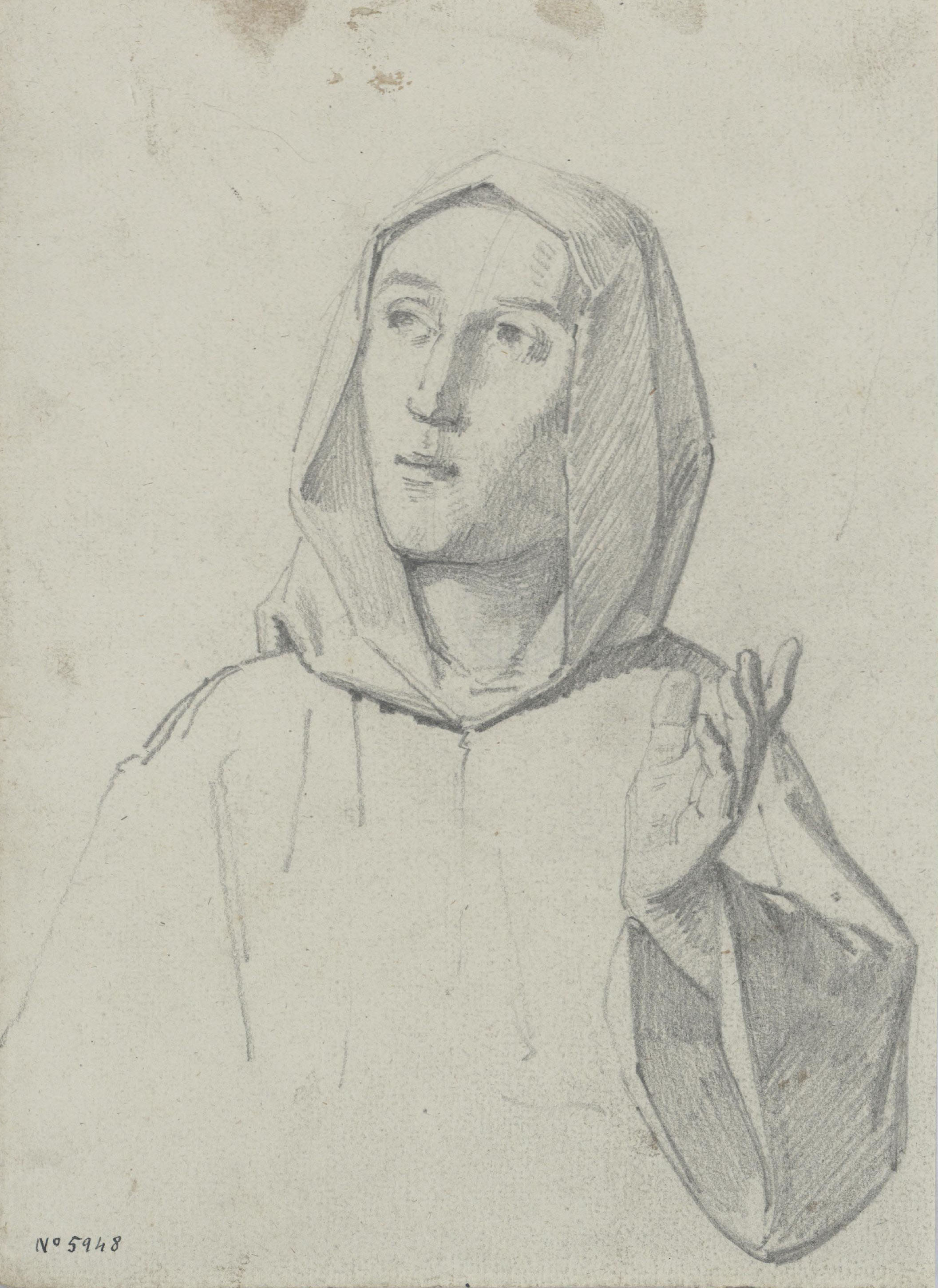 image for: Claudi Lorenzale - Bust de monjo [?] - Cap a 1850-1870