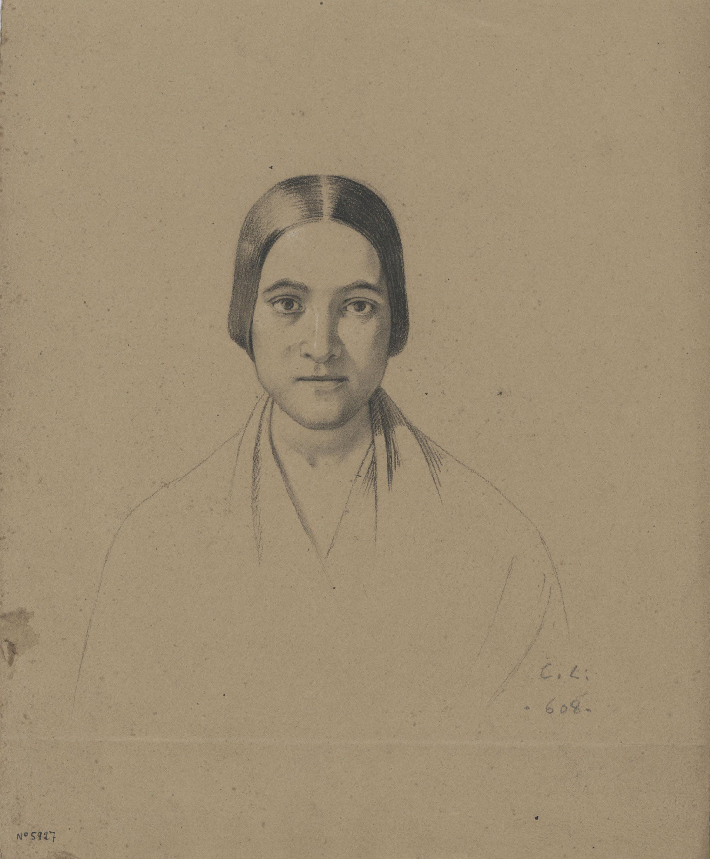 image for: Claudi Lorenzale - Bust de dona - Cap a 1840-1860