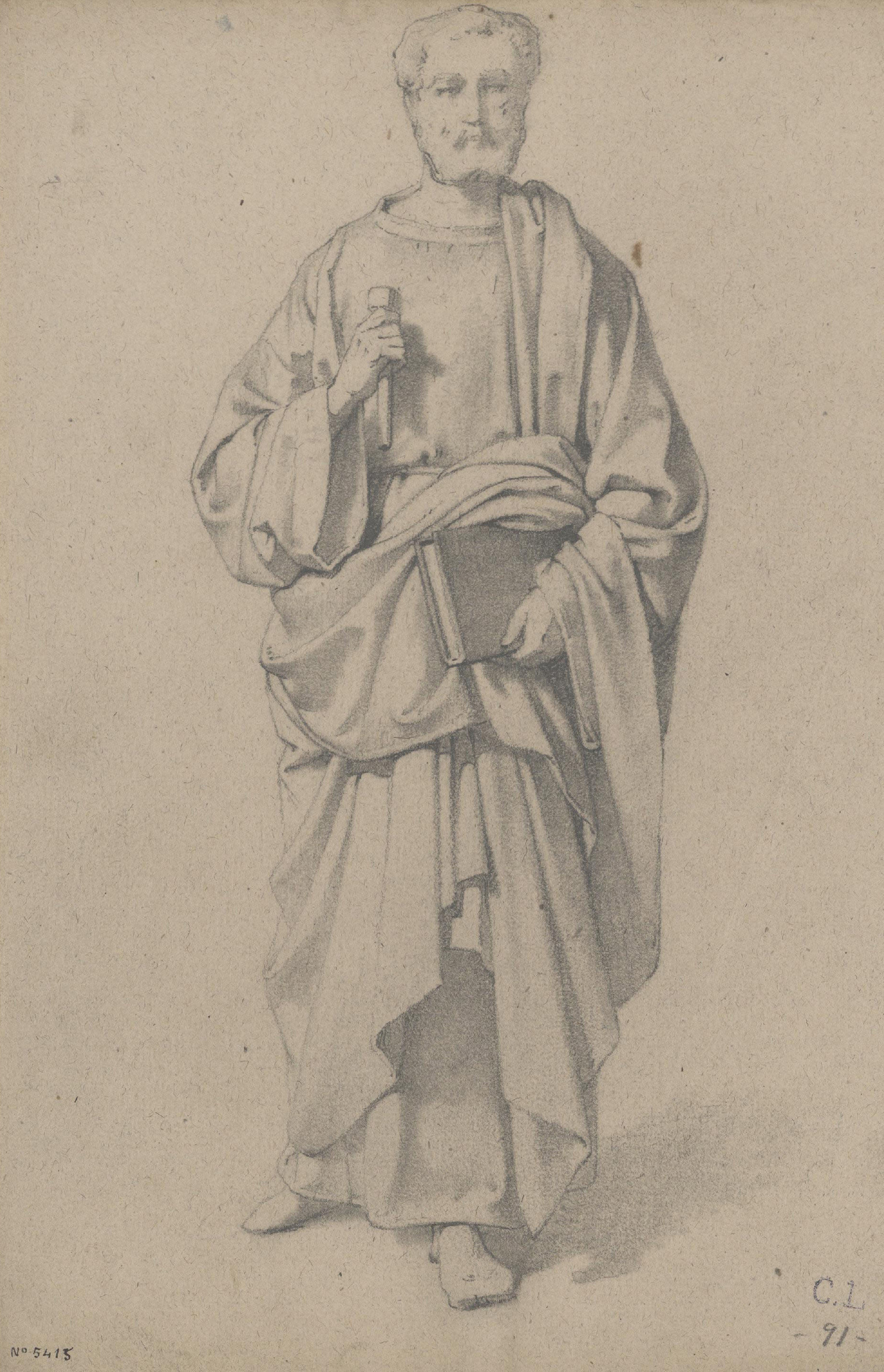 image for: Claudi Lorenzale - Apòstol [?] - Cap a 1850-1870