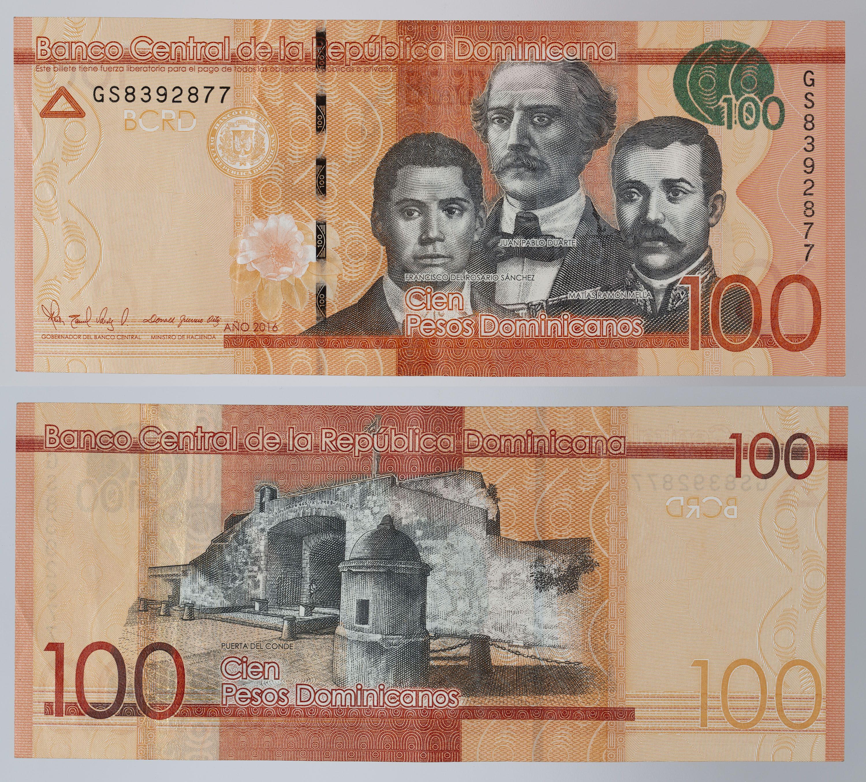 image for: Banco Central de la República Dominicana - 100 pesos - 2016