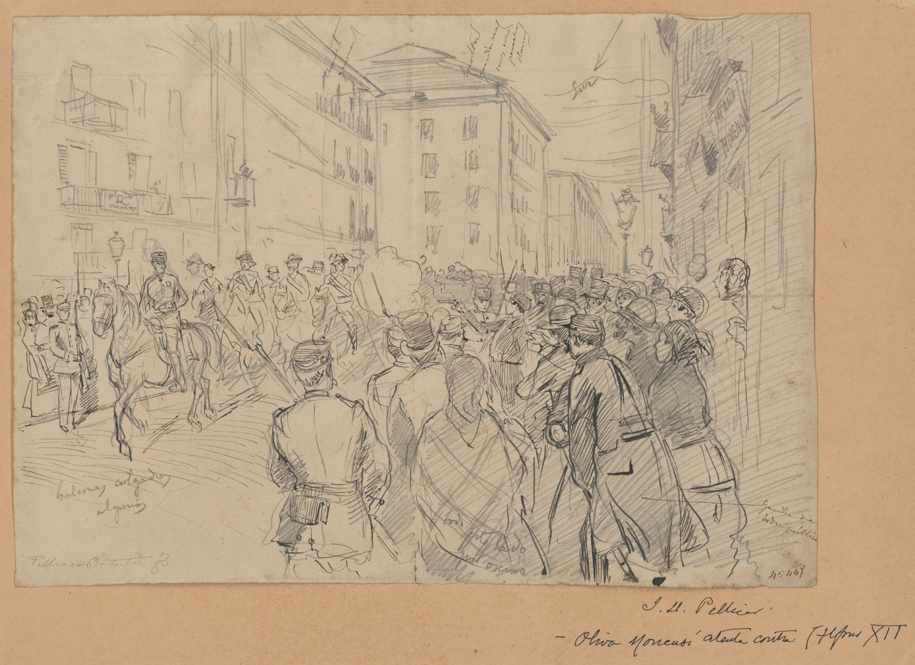 image for: Josep Lluís Pellicer - Oliva Moncusí atenta contra Alfons XII - 1880