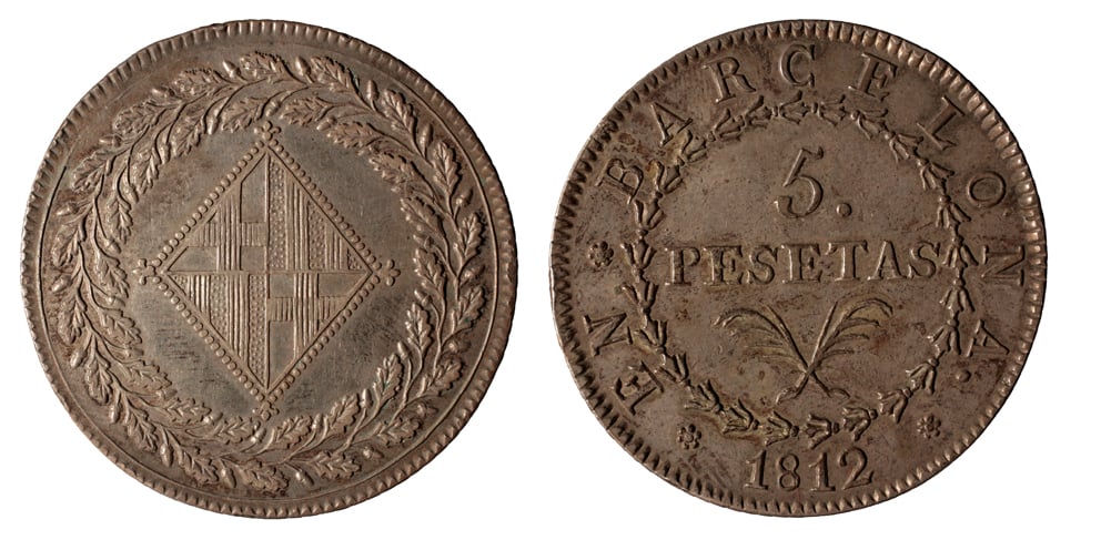image for: Ocupació francesa - 5 pessetes - 1812