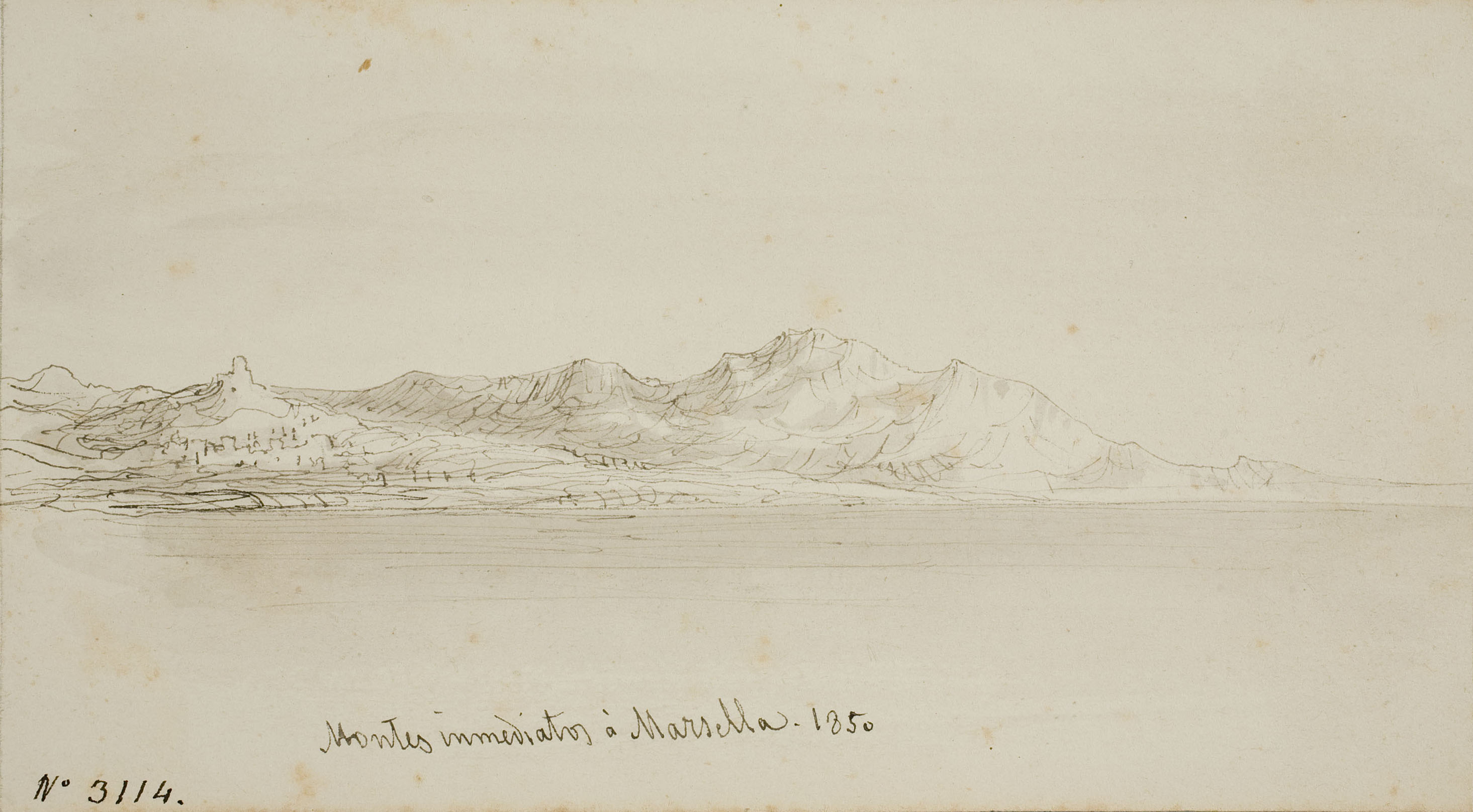 image for: Lluís Rigalt - Montes inmediatos à Marsella - 1850