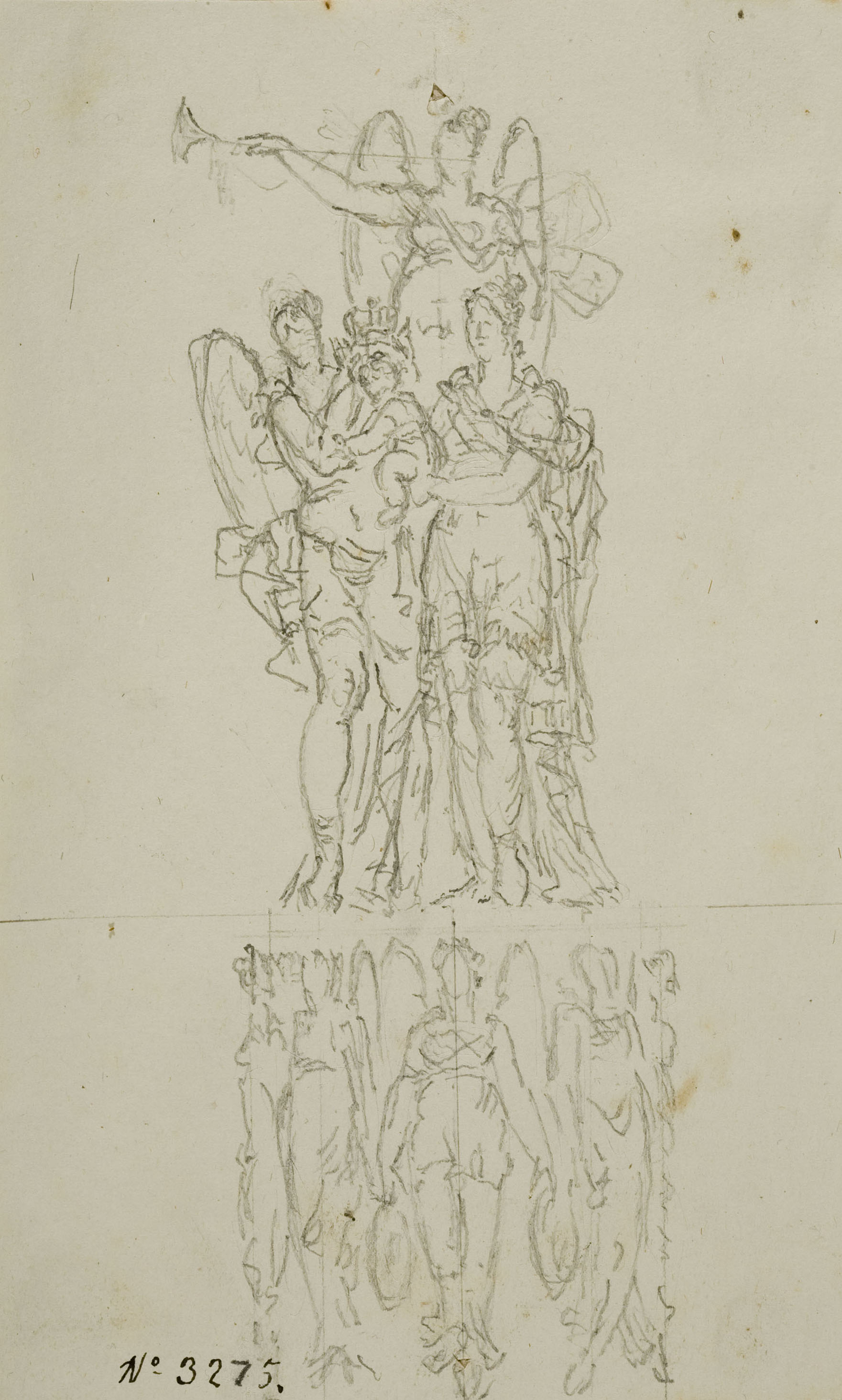 image for: Pau Rigalt - Composició al·legòrica per a un projecte de monument dedicat a Ferran VIIè - Cap a 1820