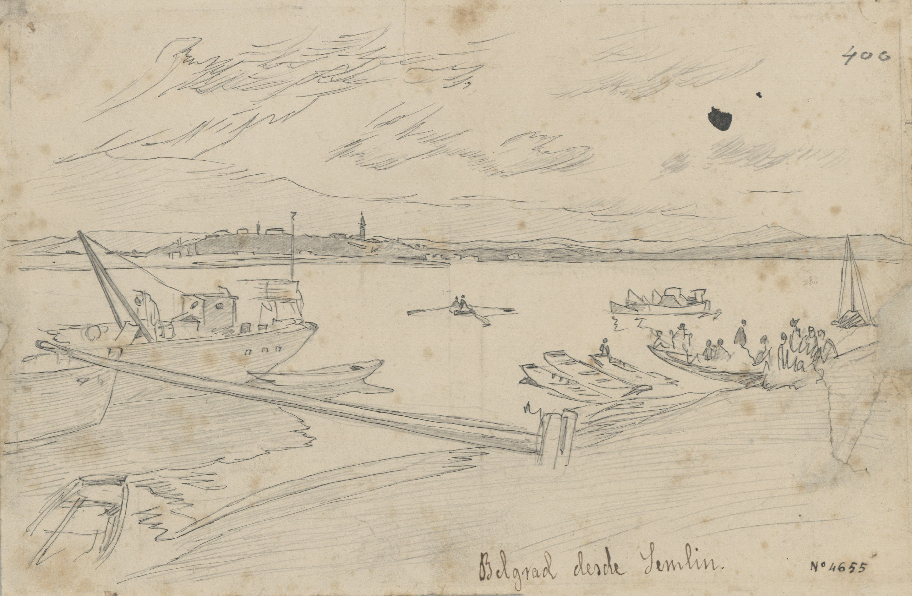 image for: Josep Lluís Pellicer - Belgrad desde Semlin - 1877