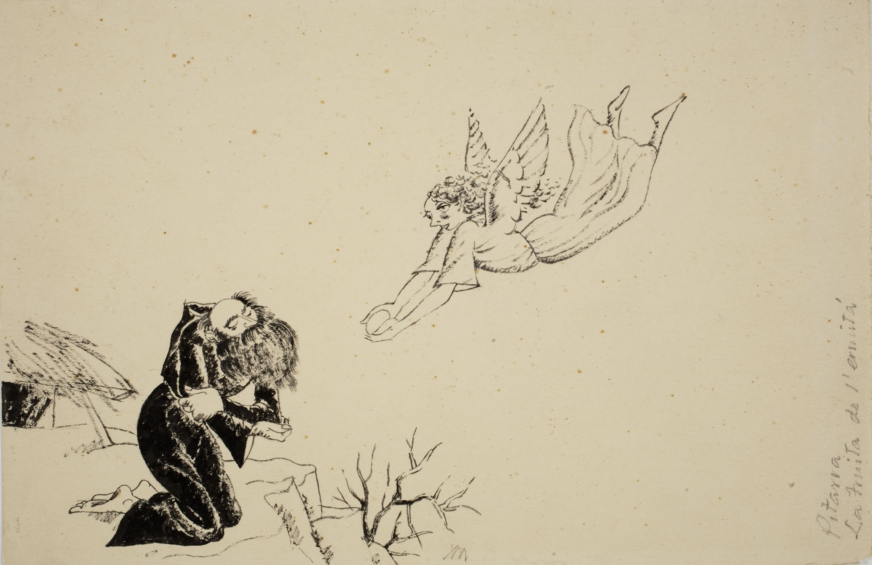 image for: Xavier Nogués - La truita de l'ermità (Il·lustració per a l'antologia «L'humor a la Barcelona del vuitcents») - Cap a 1938