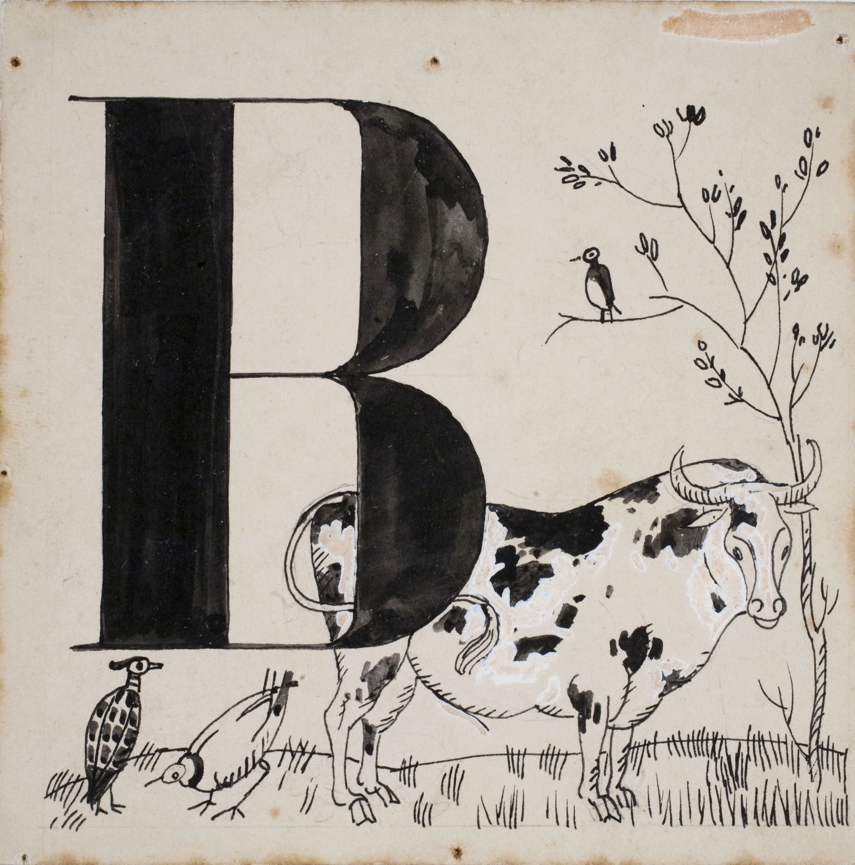 Xavier Nogués - Lletra B (il·lustració per a l'«Abecedari català per a nens» editat per la Llibreria Nacional Catalana de Salvat-Papasseit) - 1920 image for: Xavier Nogués - Lletra B (il·lustració per a l'«Abecedari català per a nens» editat per la Llibreria Nacional Catalana de Salvat-Papasseit) - 1920