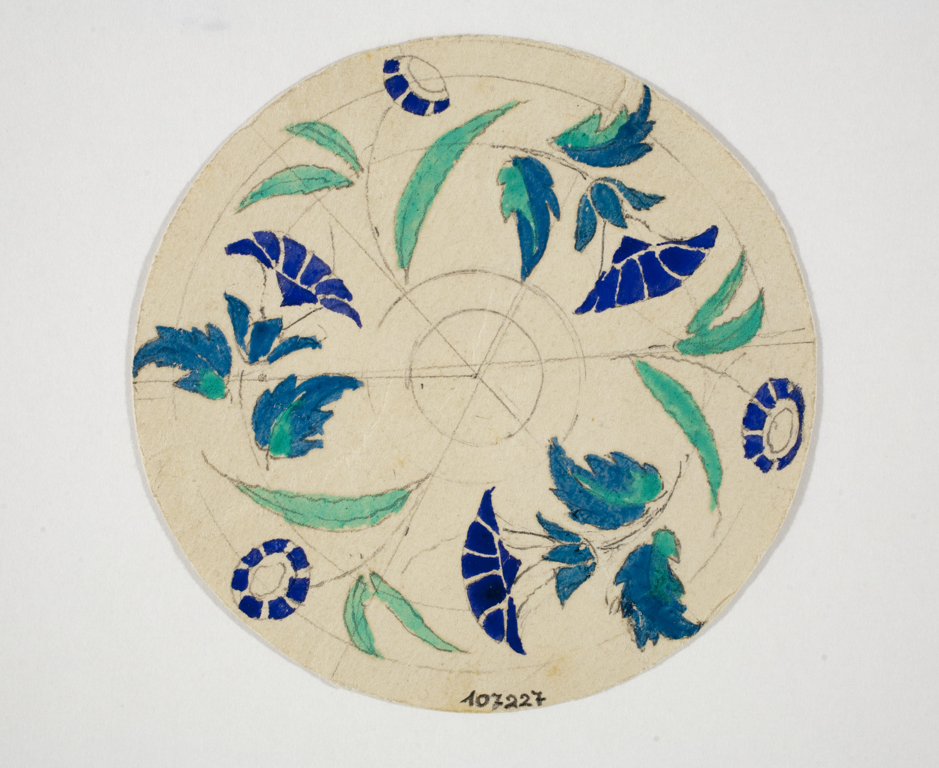 image for: Xavier Nogués - Estudi preparatori per a la decoració d'un plat esmaltat - Cap a 1924-1928