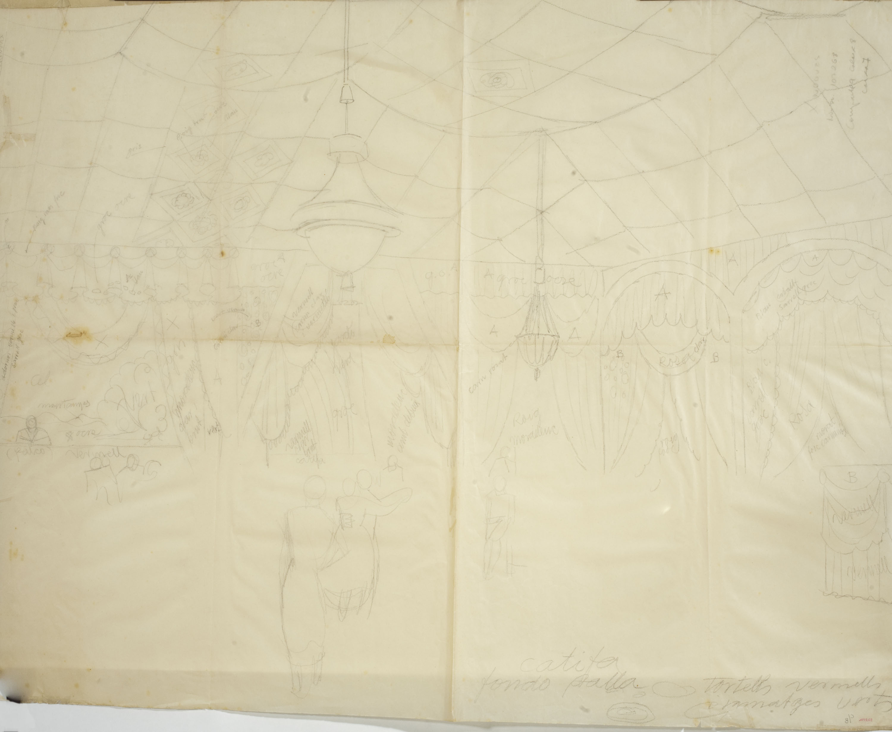 image for: Xavier Nogués - Estudi preparatori per al quadre «L'envelat», no realitzat - Cap a 1940