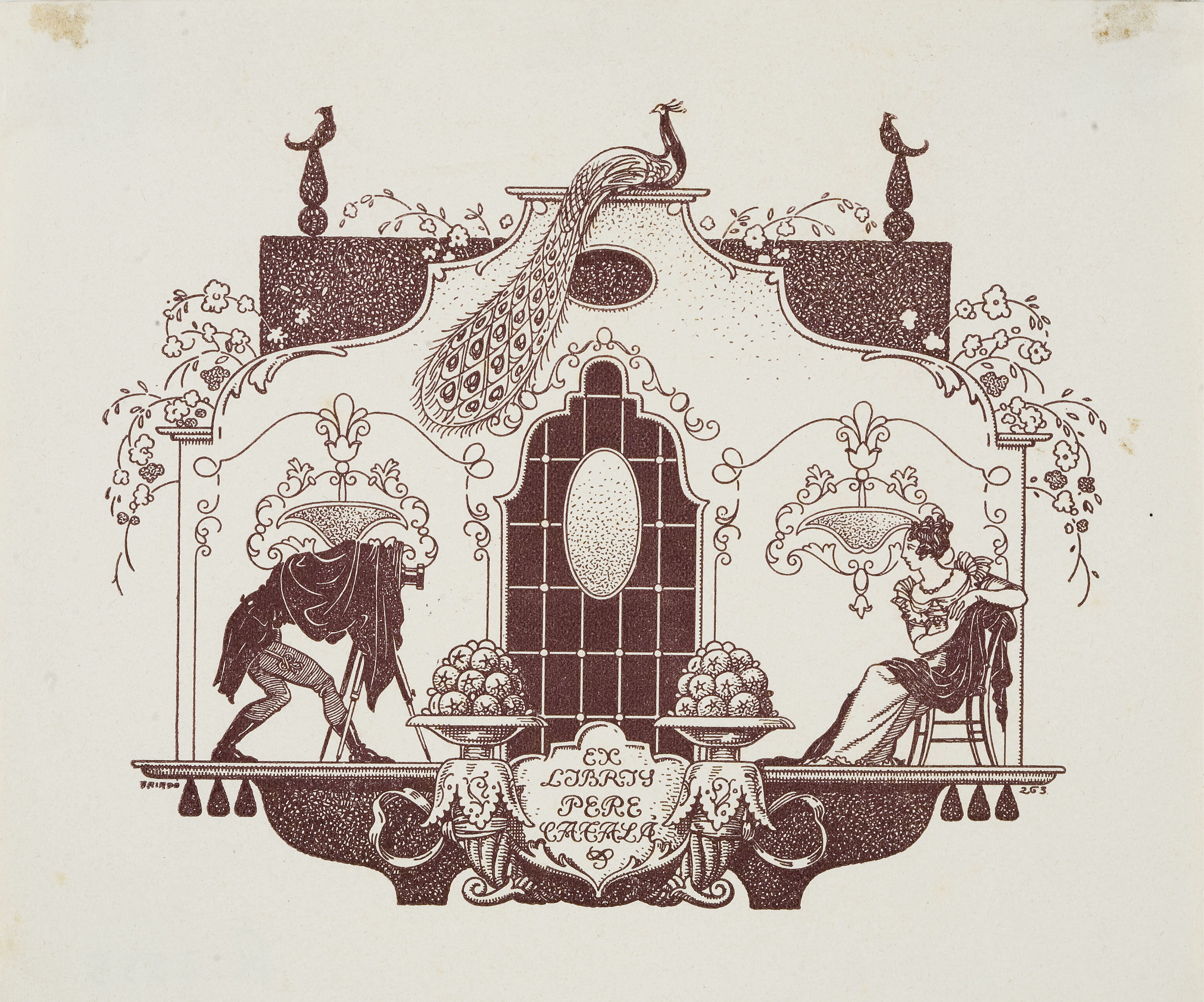 image for: Josep Triadó - Ex-libris Pere Català - Cap a 1921