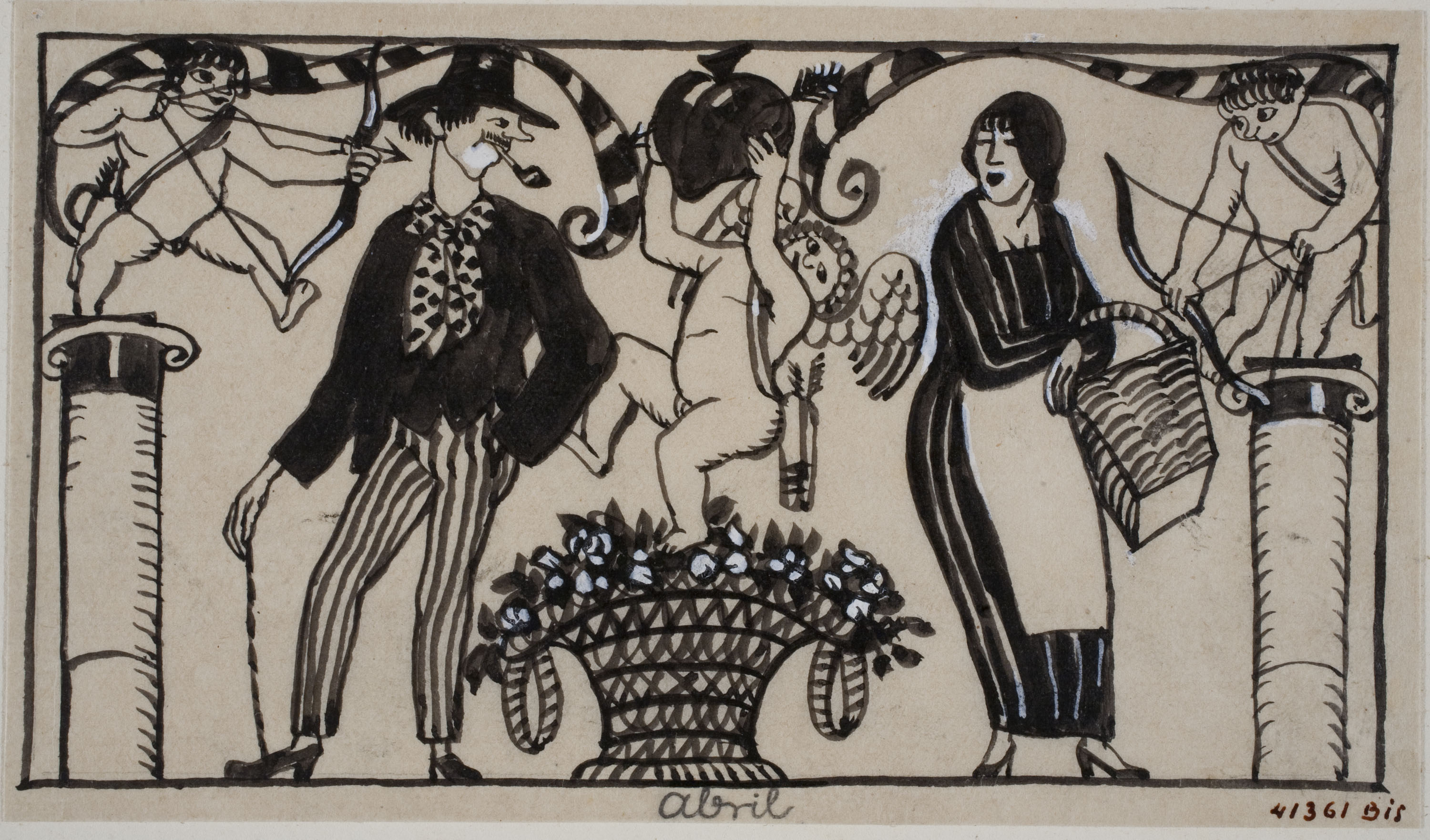 image for: Xavier Nogués - Al·legoria del mes d'abril - 1914