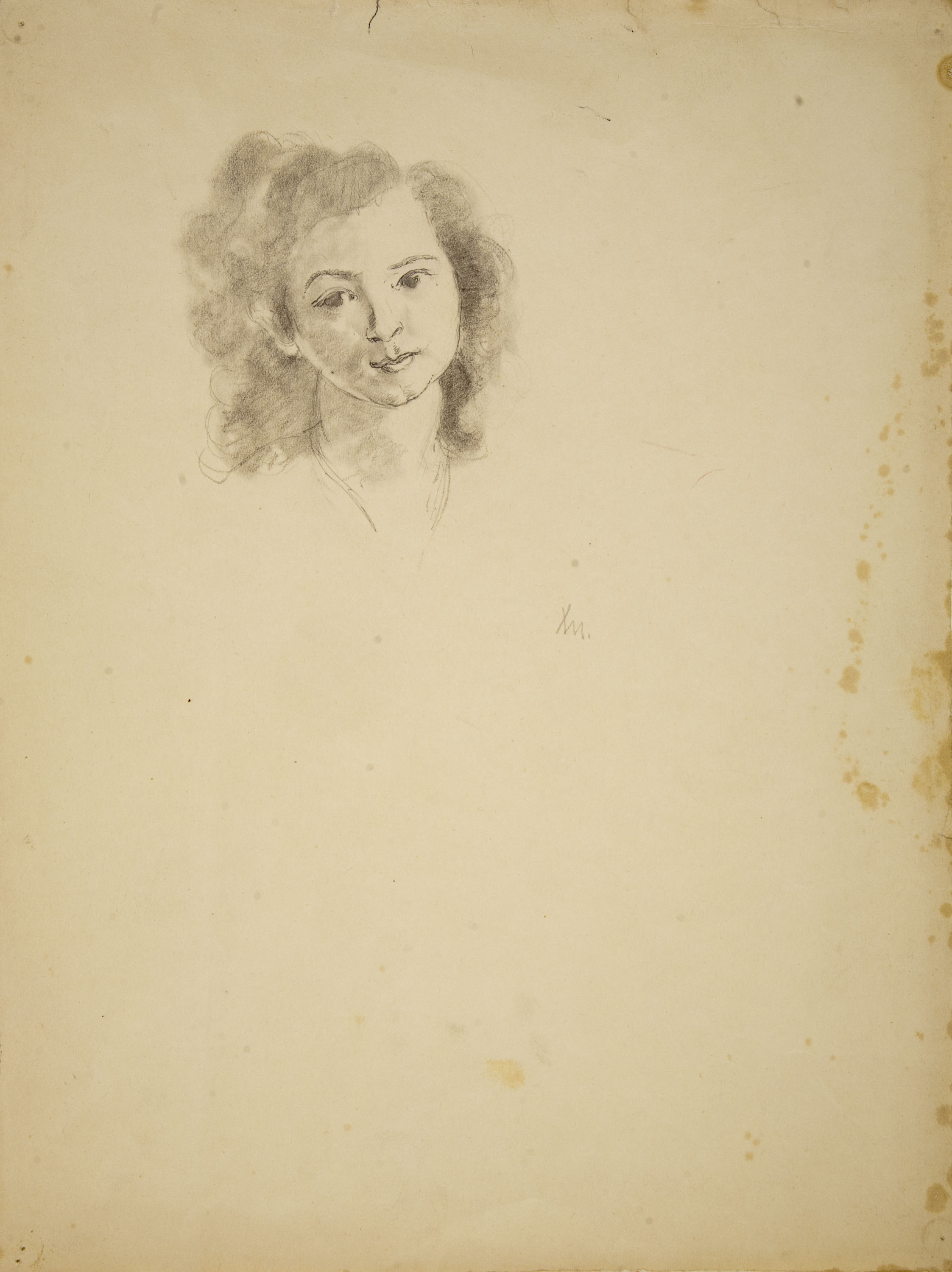 image for: Xavier Nogués - Estudi preparatori per al retrat de Fanny Pérez Angelón - Cap a 1940