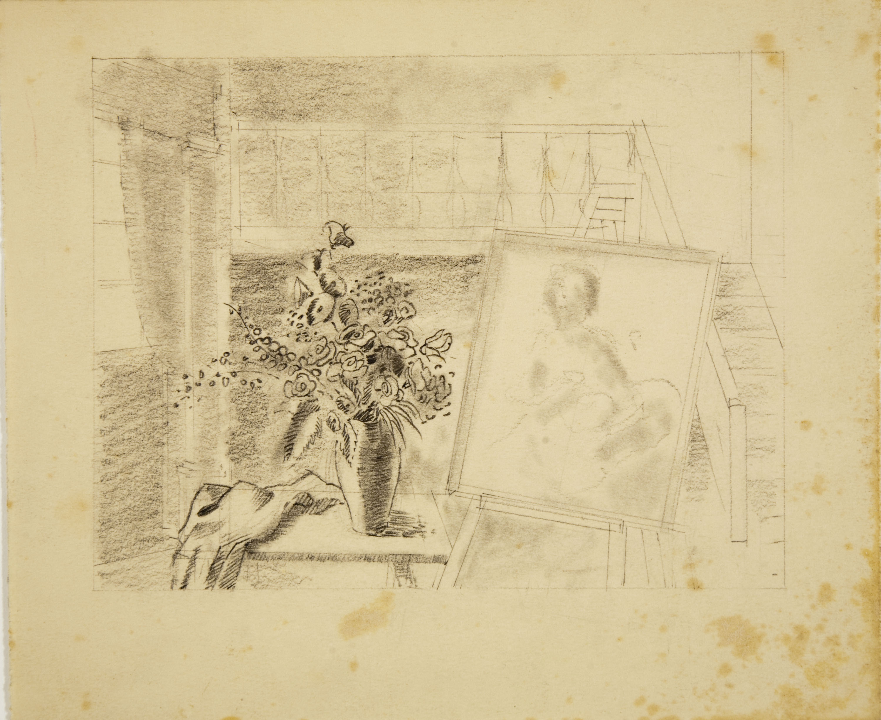 image for: Xavier Nogués - Estudi preparatori per a la participació de la posada de llarg de Fanny Pérez Angelón - Cap a 1940