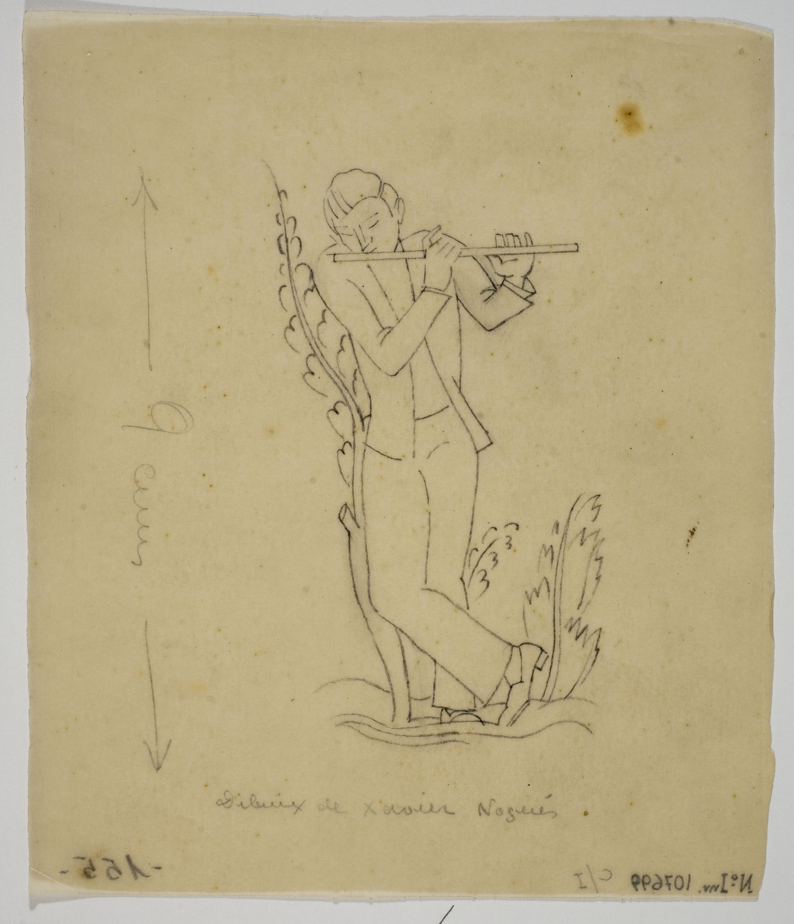 image for: Xavier Nogués - Flautista. Projecte no realitzat per a la decoració d'un piano - Segon quart del segle XX