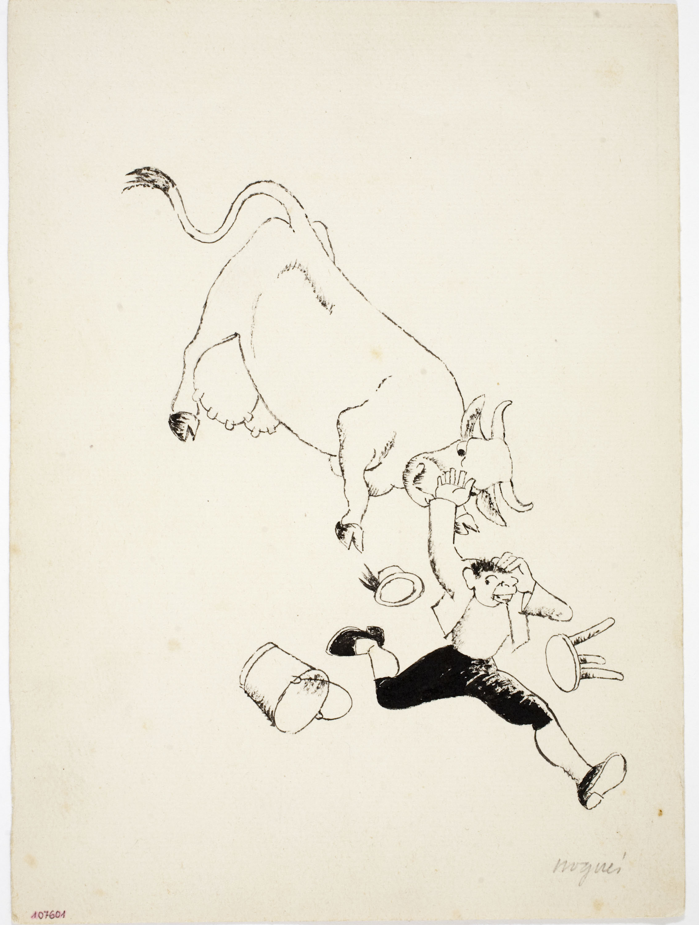 image for: Xavier Nogués - Vaca suïssa (il·lustració per al «Bestiari» de Joan Oliver) - Cap a 1937