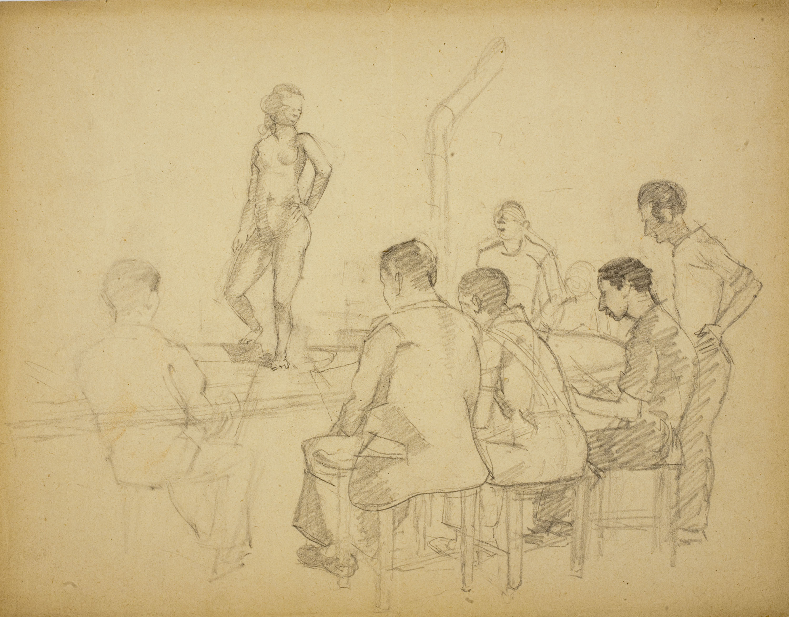 image for: Xavier Nogués - Classe de dibuix del natural - Cap a 1935-1938