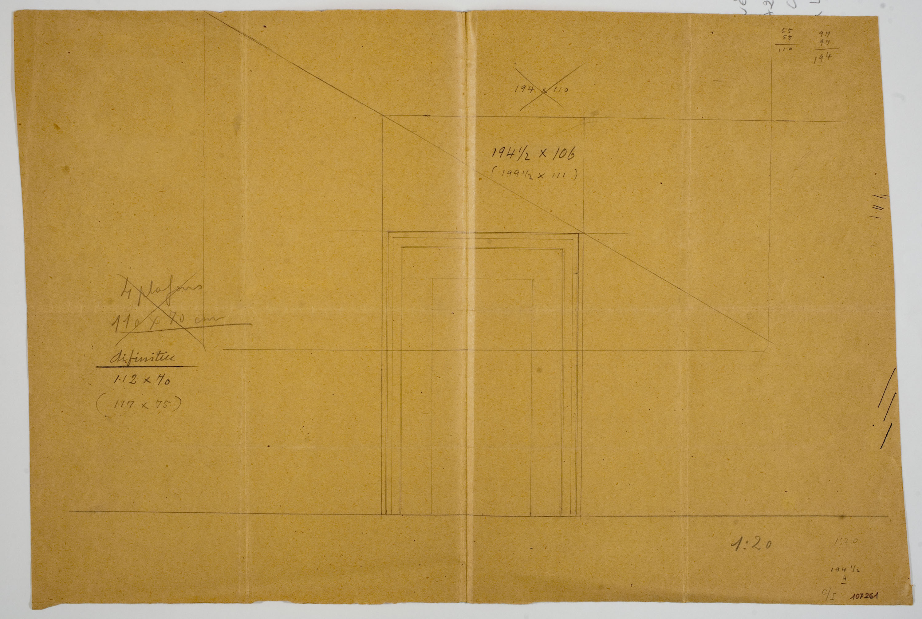 image for: Xavier Nogués - Croquis del plafó d'una sobreporta. Projecte de decoració no realitzat per a la sala de Sessions del Banc Vitalici de Barcelona - Cap a 1937