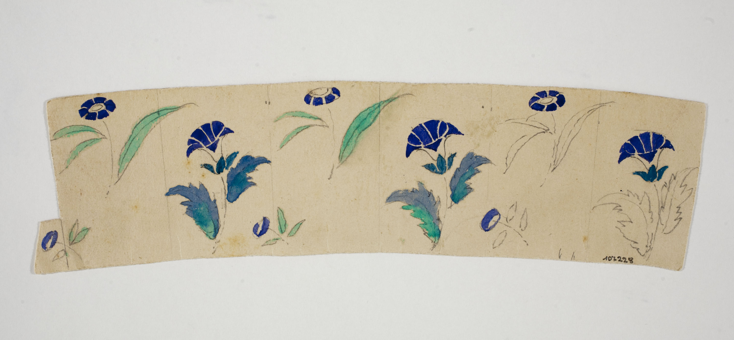 image for: Xavier Nogués - Motius vegetals. Estudi preparatori per a la decoració d'un plat esmaltat - Cap a 1924-1928