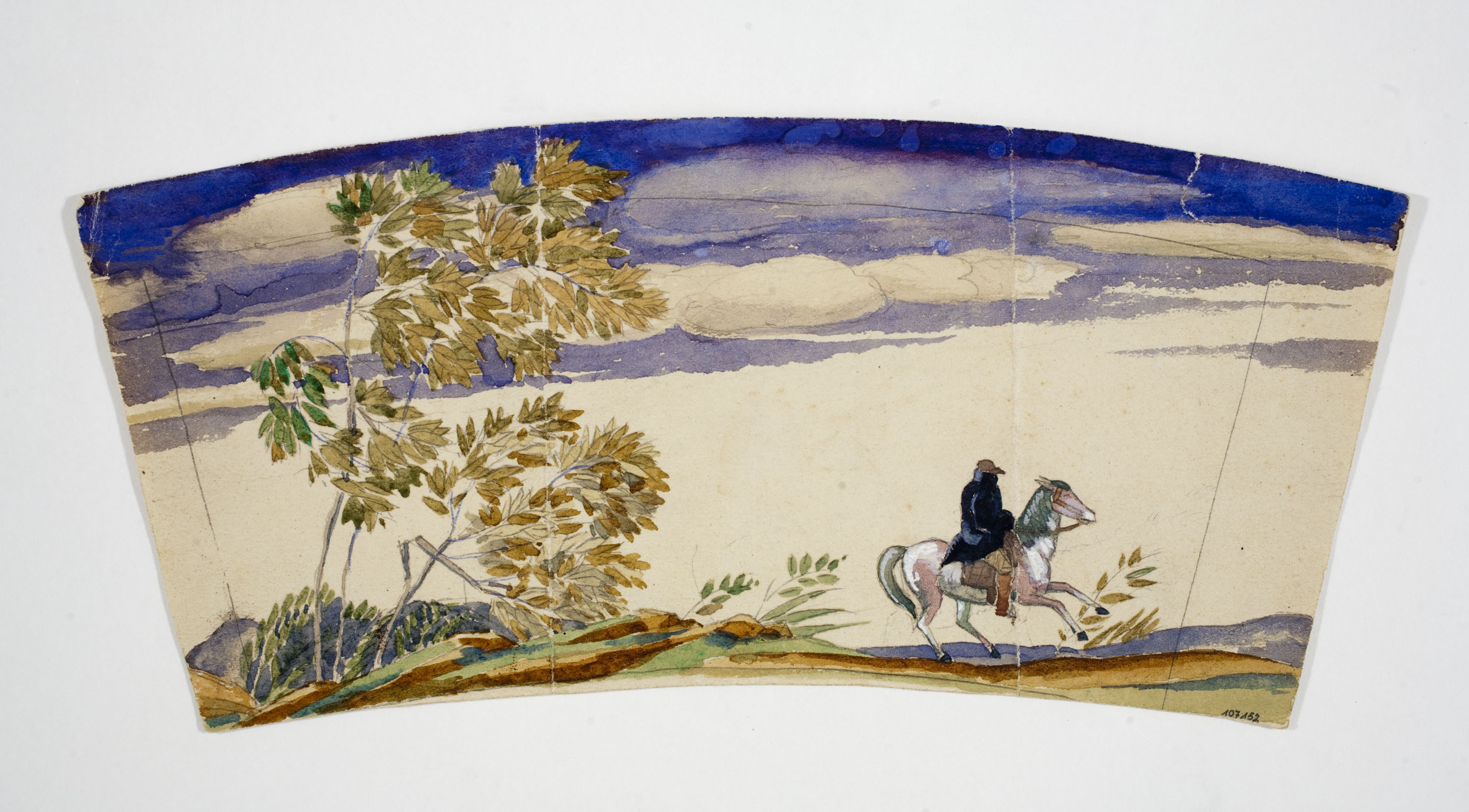 image for: Xavier Nogués - Genet en un paisatge. Estudi preparatori per a la decoració de vidre esmaltat - Cap a 1924-1928