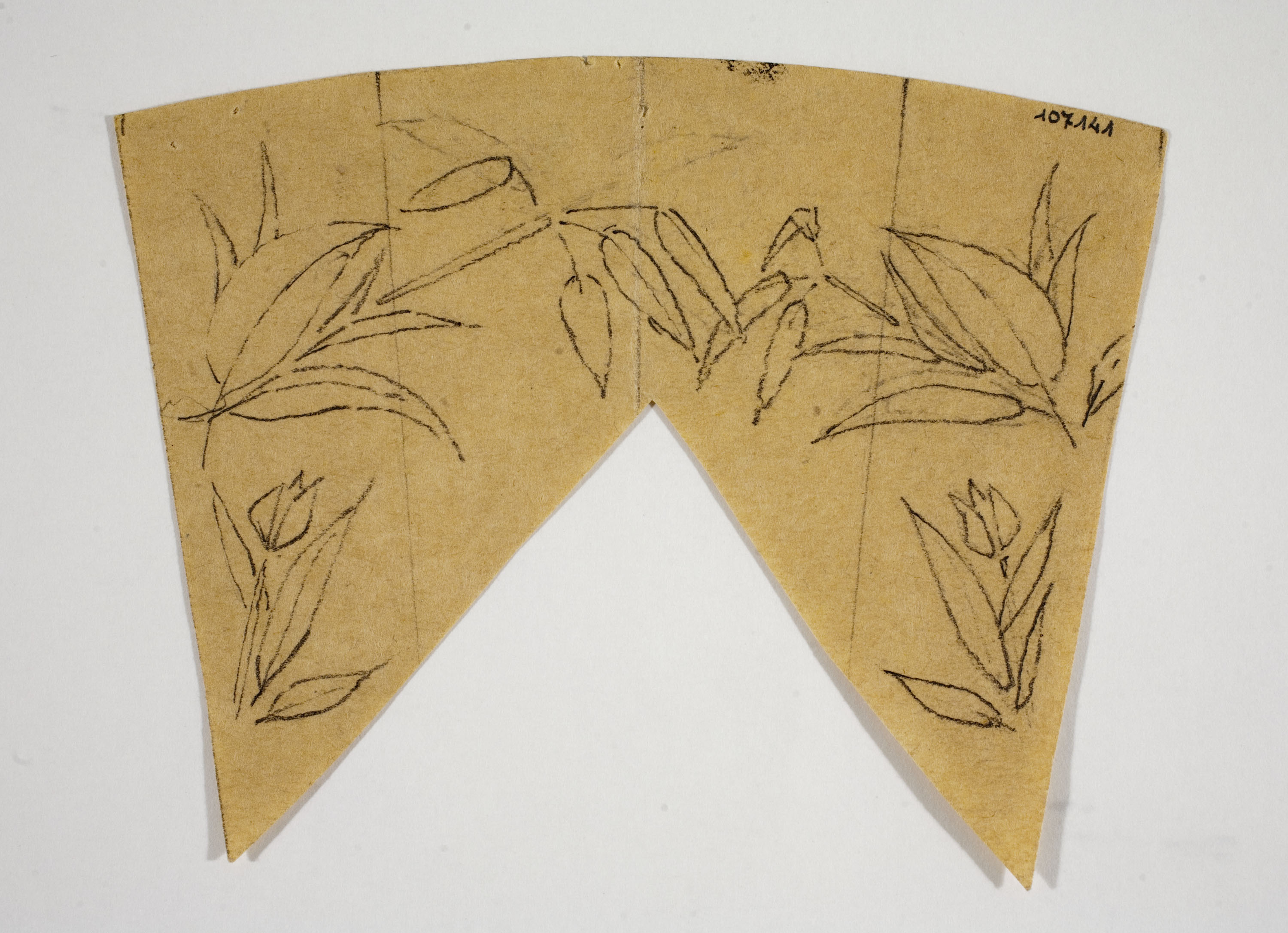 image for: Xavier Nogués - Motius vegetals. Estudi preparatori per a la decoració de vidre esmaltat - Cap a 1924-1928