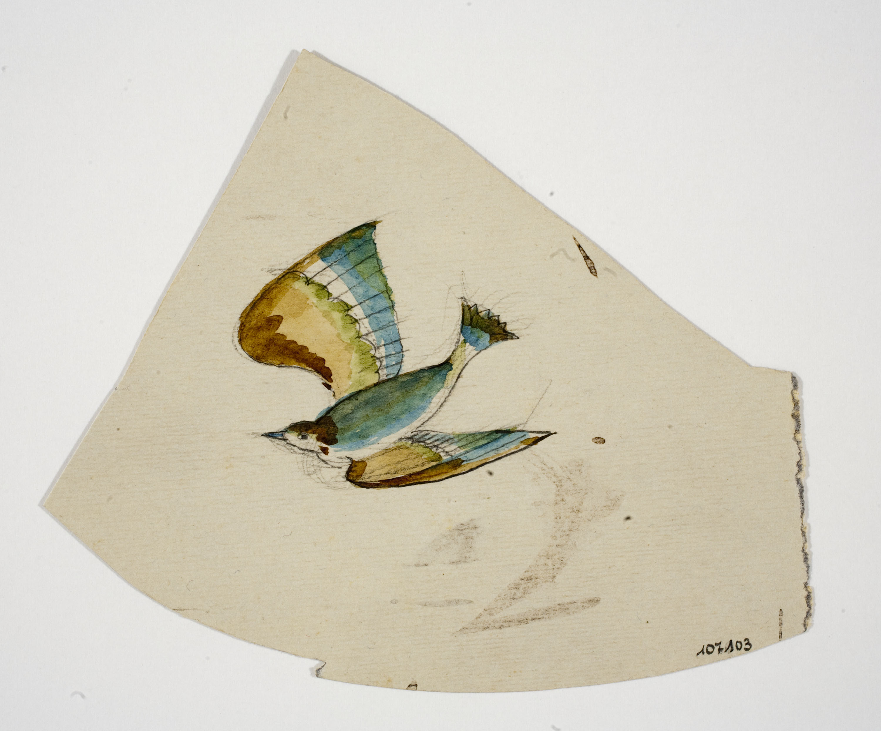 image for: Xavier Nogués - Ocell. Estudi preparatori per a la decoració de vidre esmaltat - Cap a 1924-1928