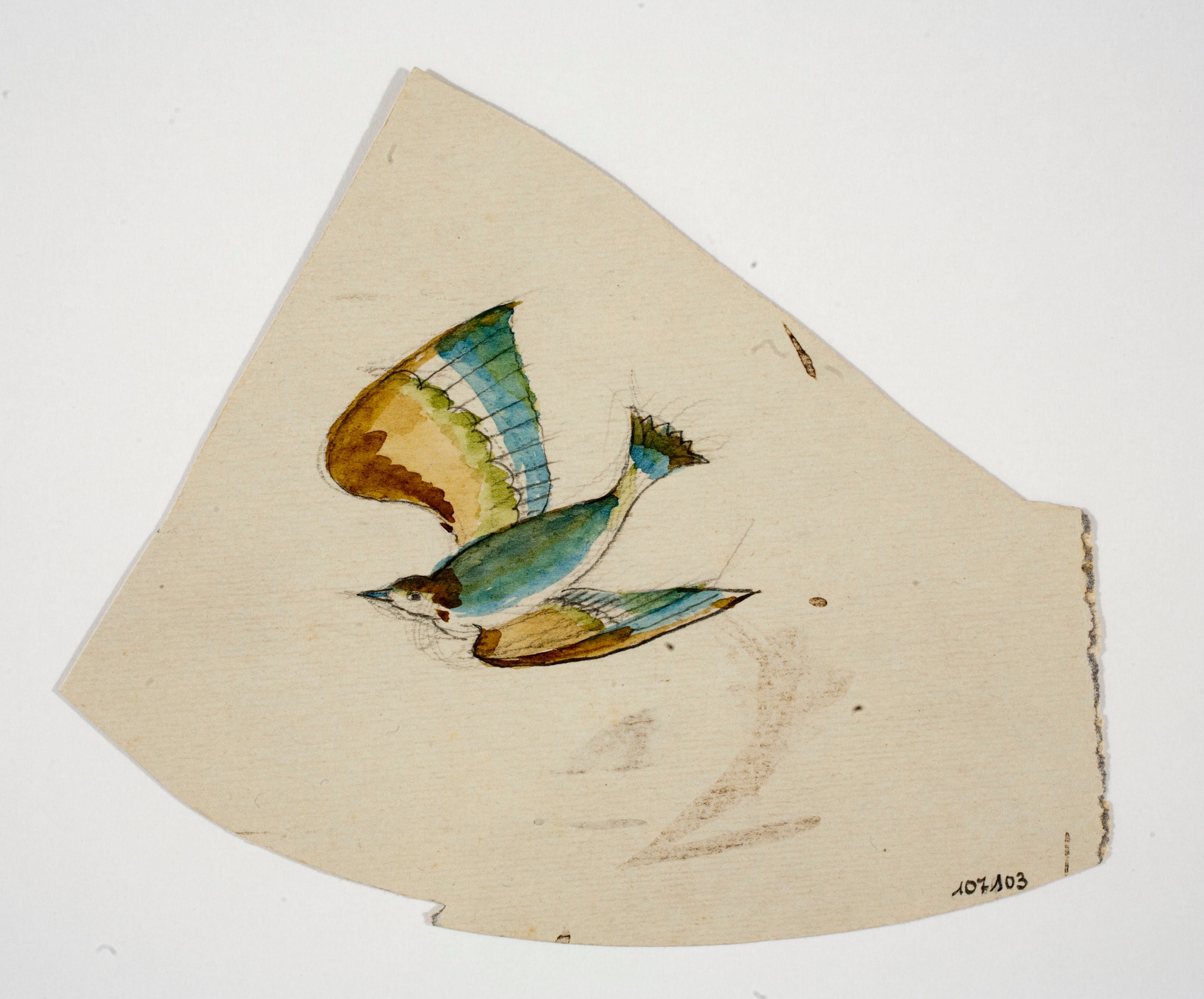 image for: Xavier Nogués - Ocell. Estudi preparatori per a la decoració de vidre esmaltat - Cap a 1924-1928