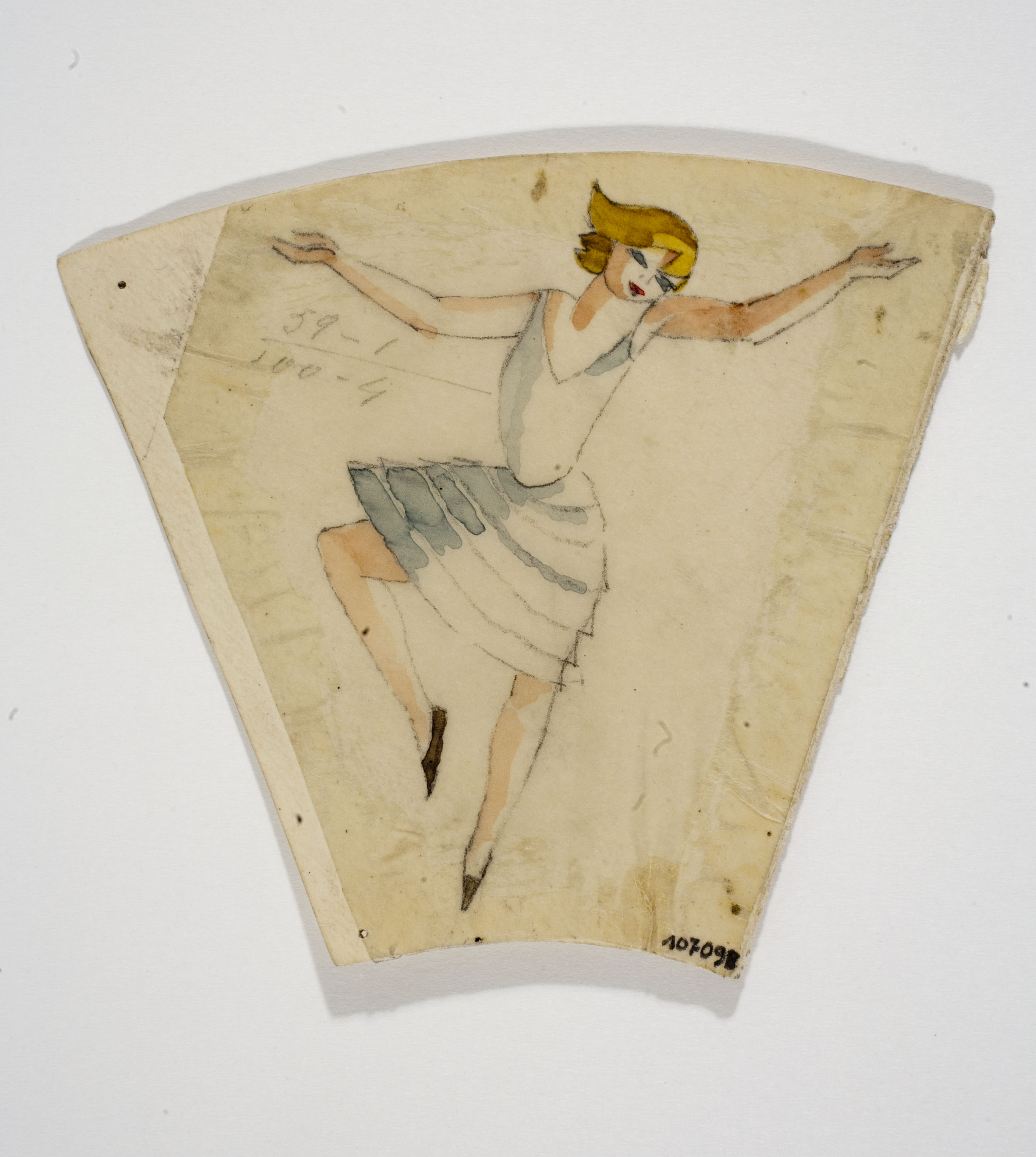 image for: Xavier Nogués - Ballarina. Estudi preparatori per a la decoració de vidre esmaltat - Cap a 1924-1928