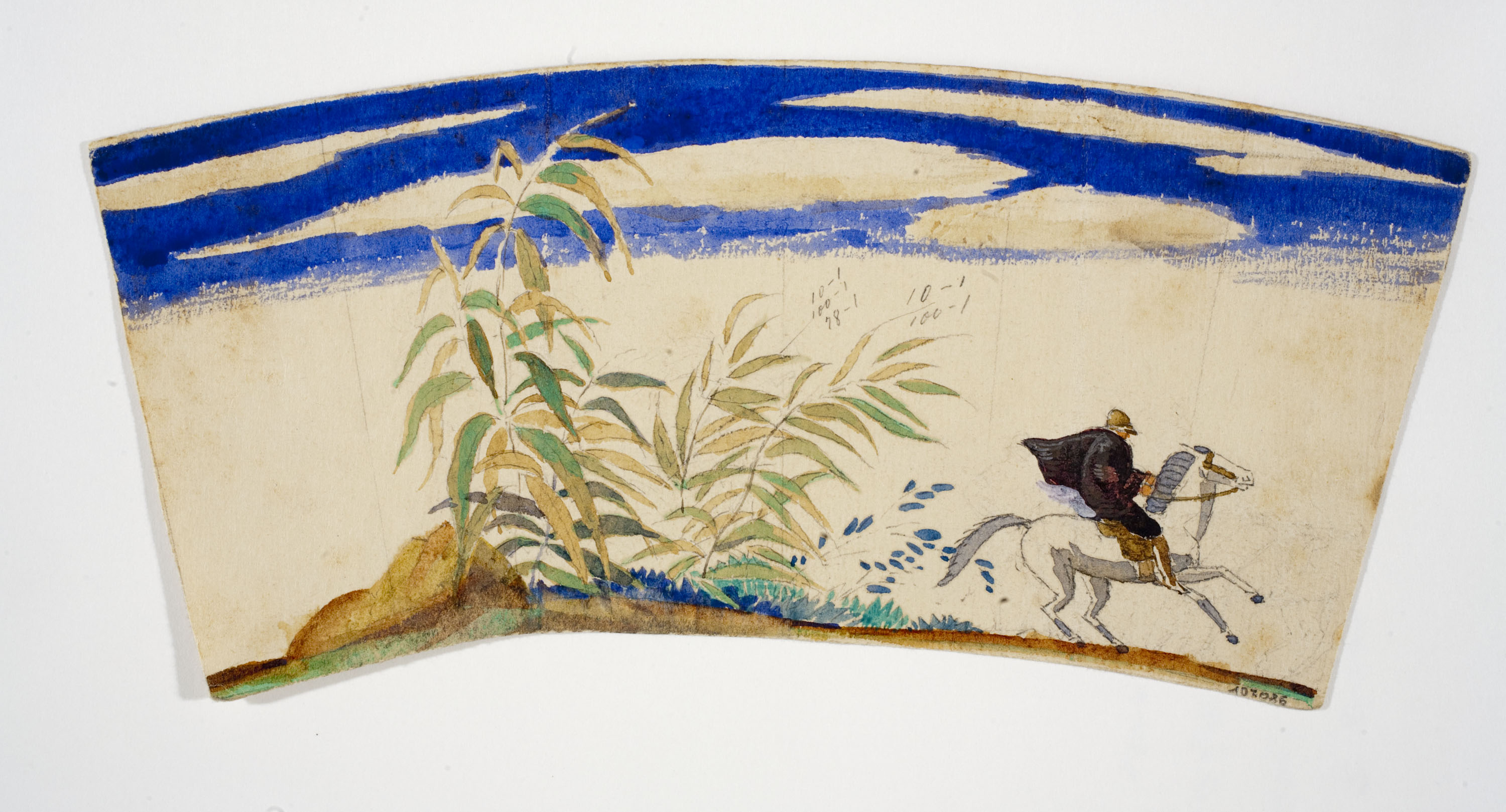 image for: Xavier Nogués - Genet al camp. Estudi preparatori per a la decoració d'una gerra de vidre esmaltat - Cap a 1924-1928