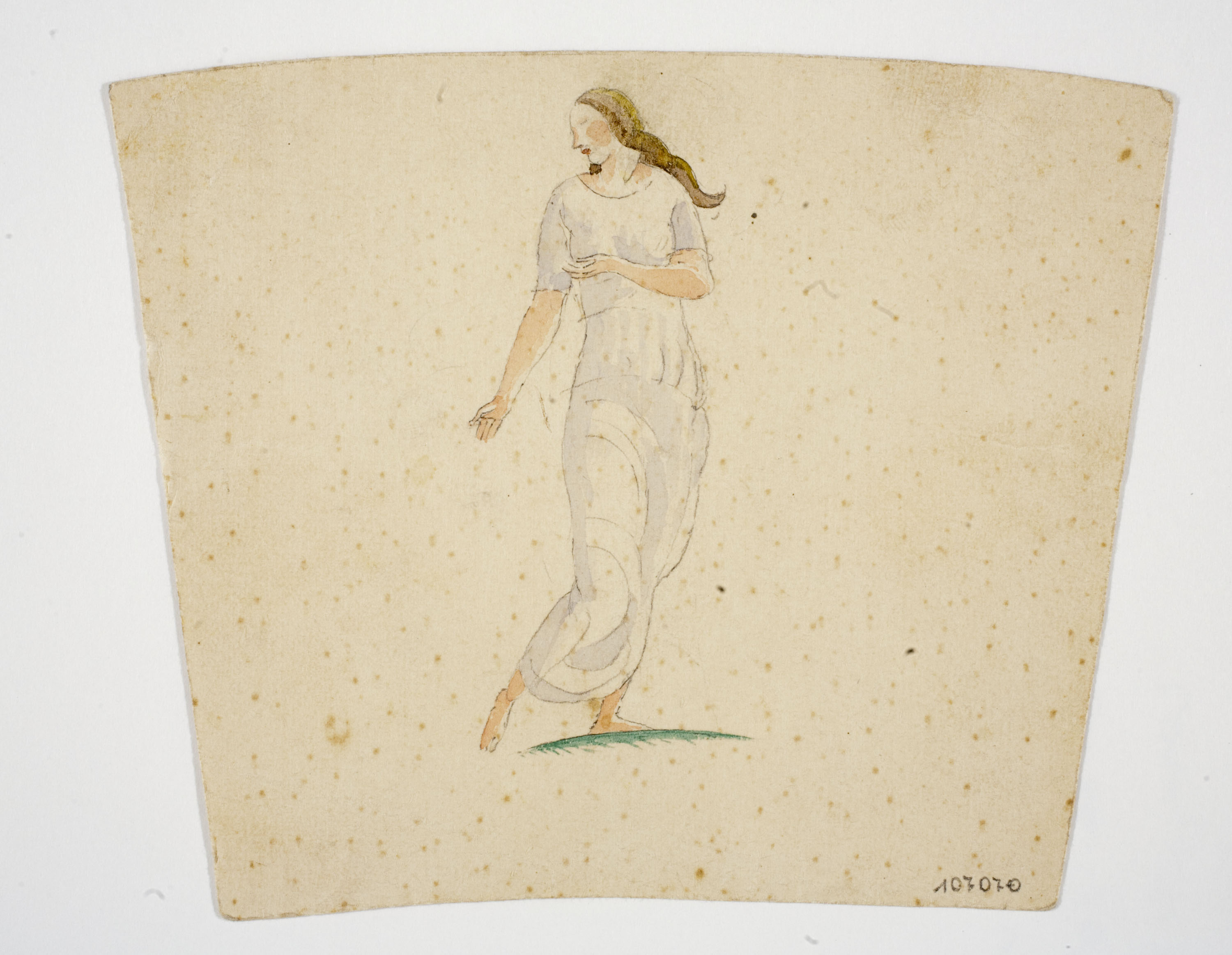 image for: Xavier Nogués - Dona ballant. Estudi preparatori per a la decoració d'un got de vidre esmaltat - Cap a 1924-1928