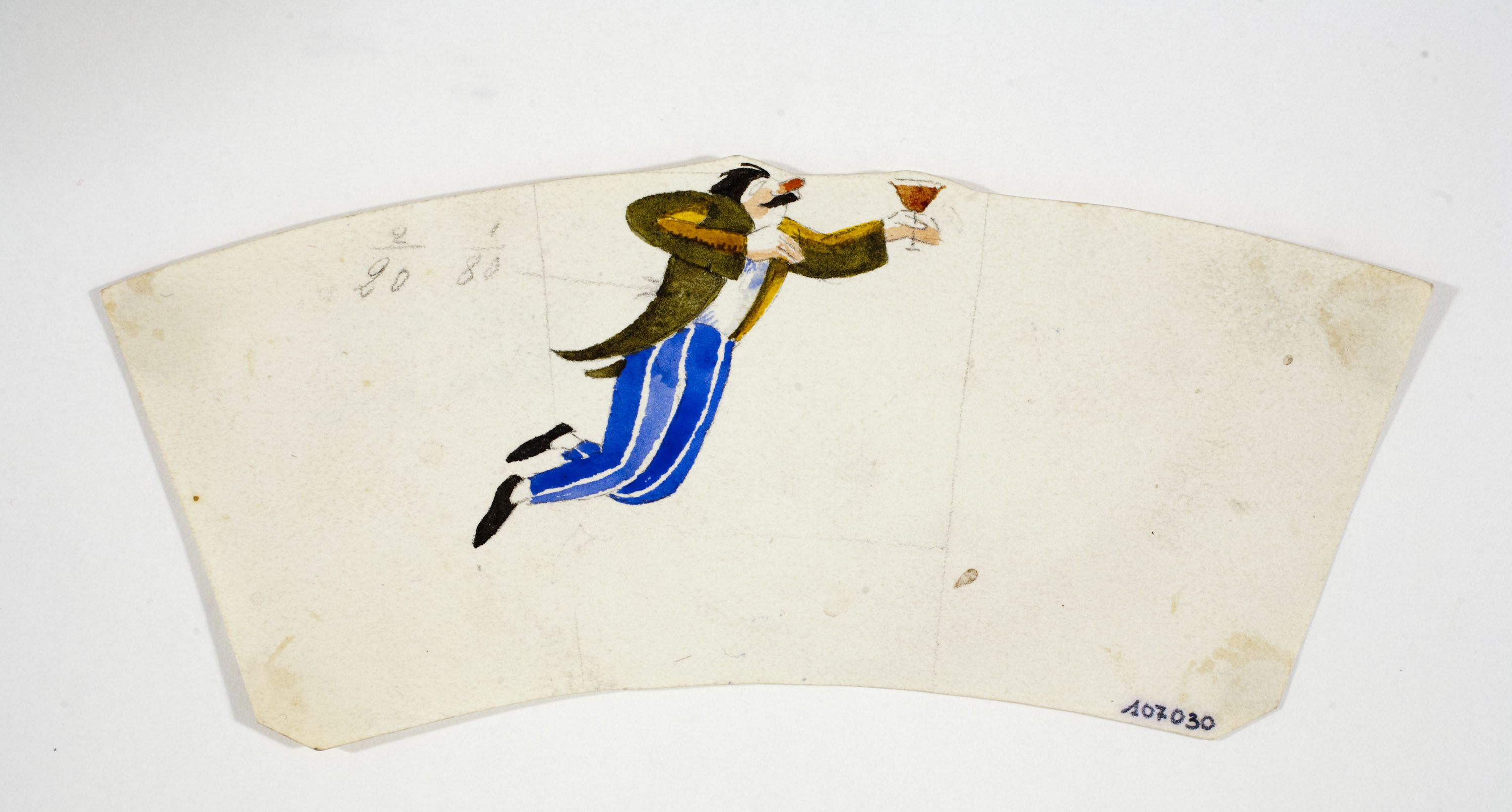image for: Xavier Nogués - Borratxet. Estudi preparatori per a la decoració d'un got de vidre esmaltat - Cap a 1924-1928